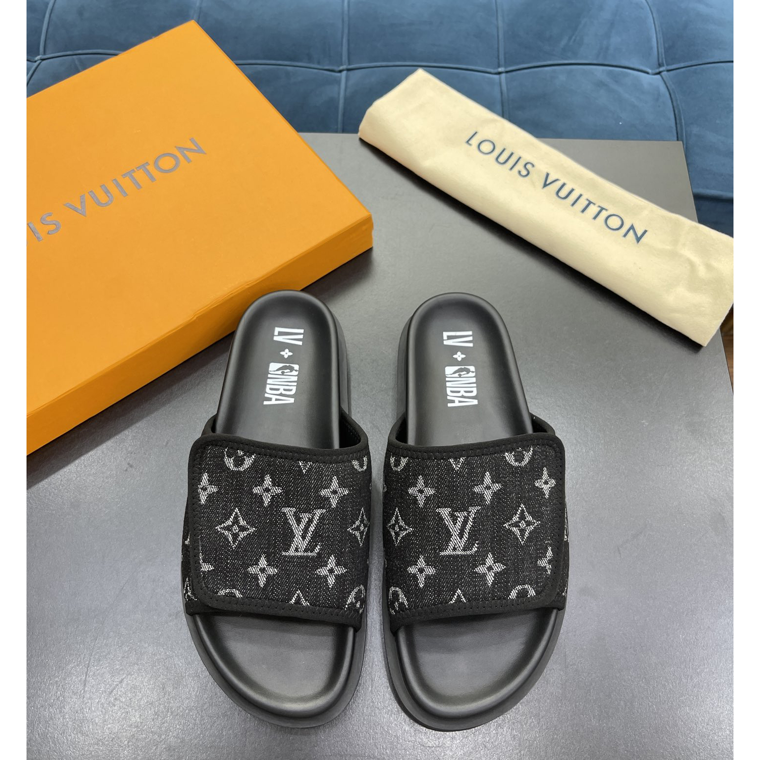 Louis Vuitton x NBA Monogram Slipper - everydesigner