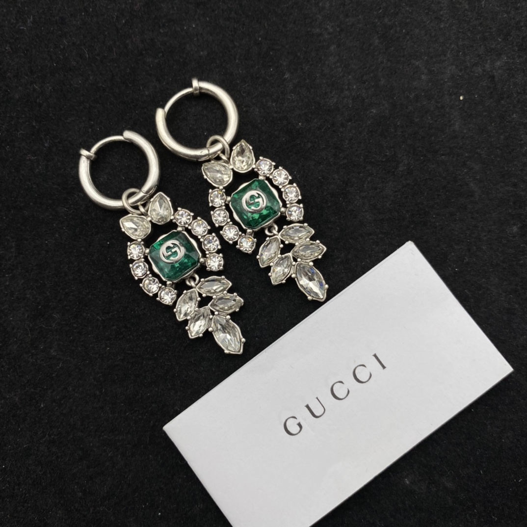 Gucci  Interlocking G Crystal Earrings - everydesigner