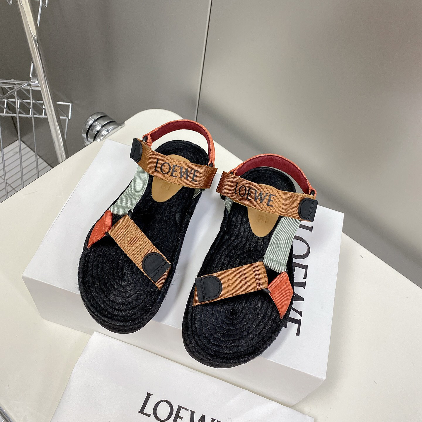 Loewe Strappy Espadrille In Nylon - everydesigner