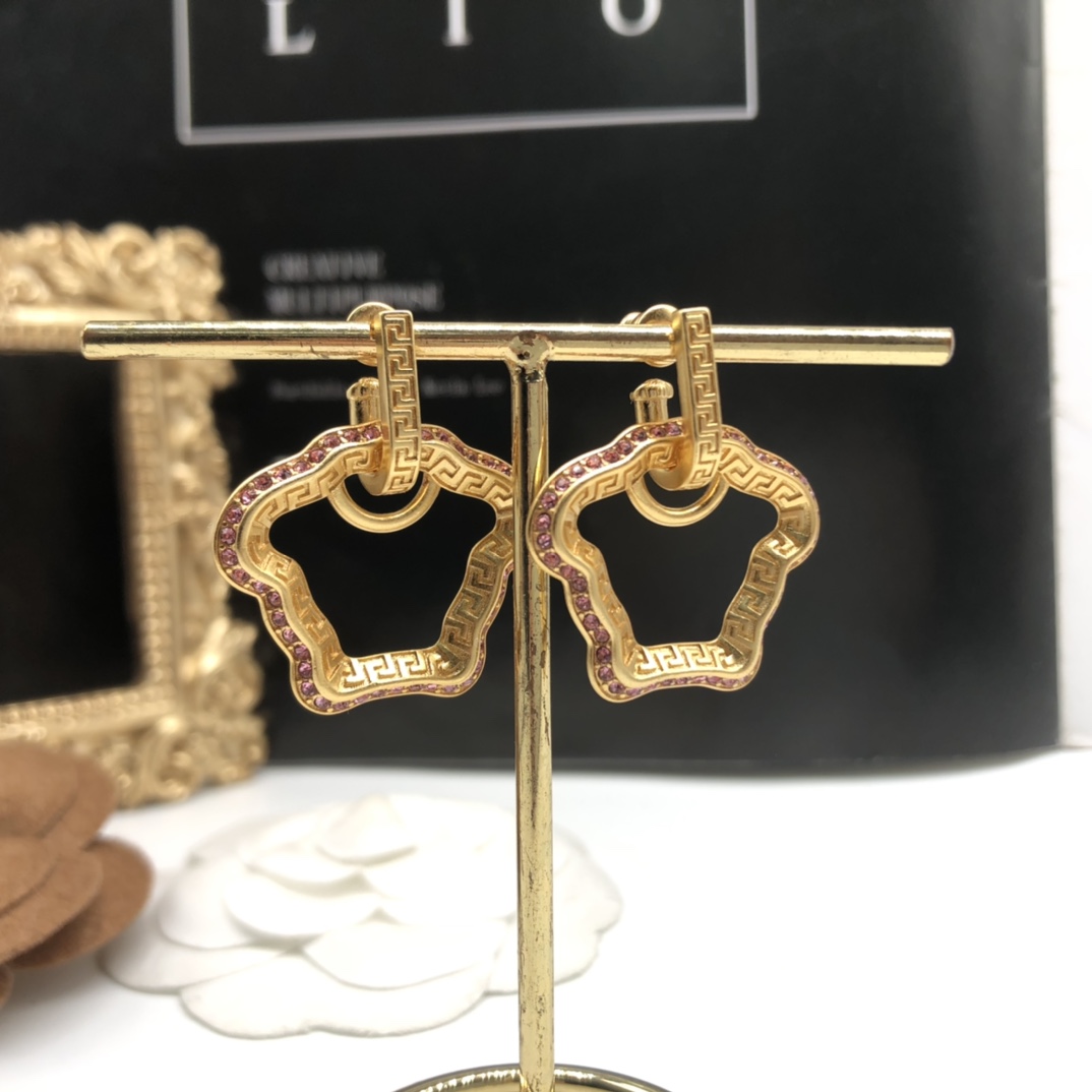 Versace La Medusa Curve Earrings - everydesigner