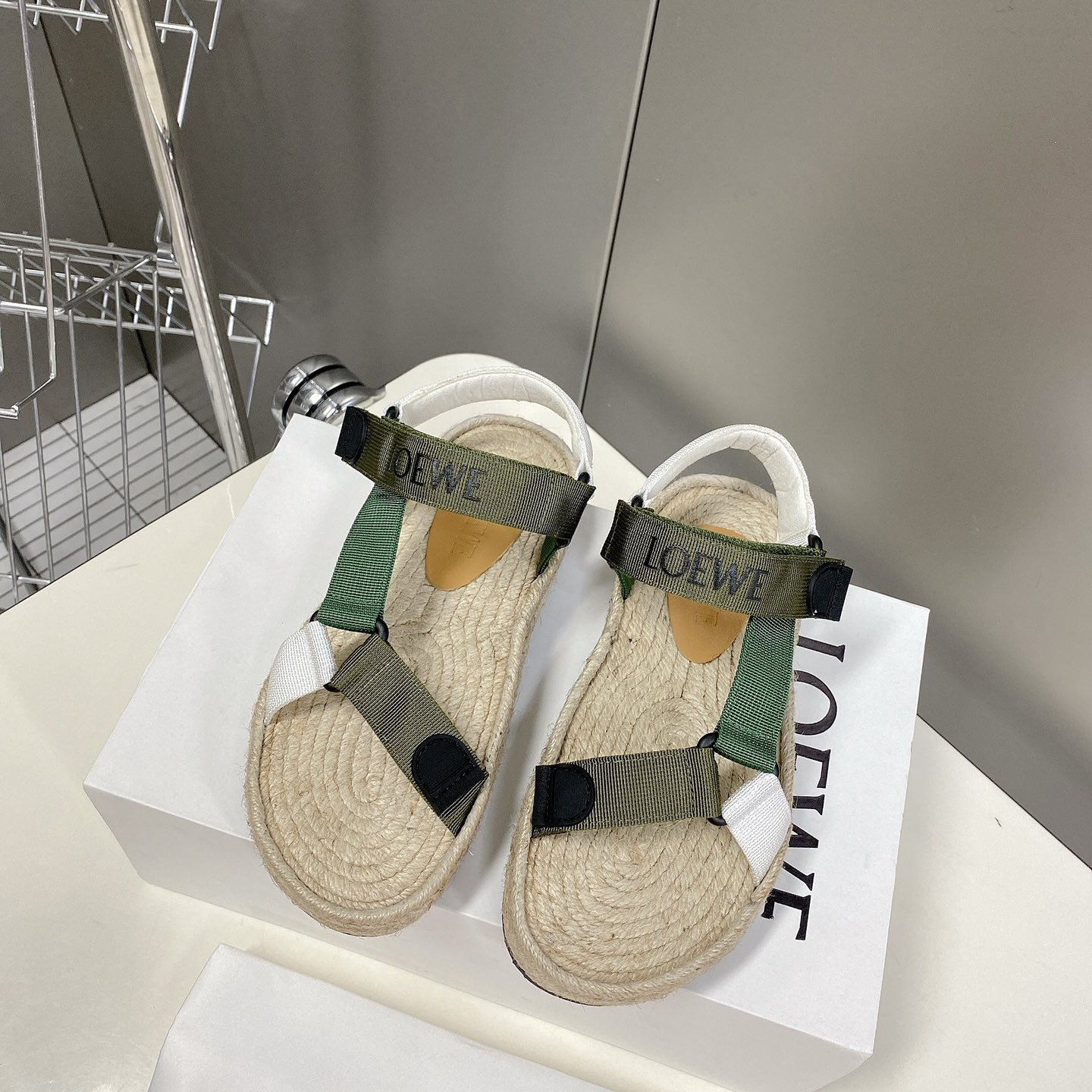 Loewe Strappy Espadrille In Nylon - everydesigner