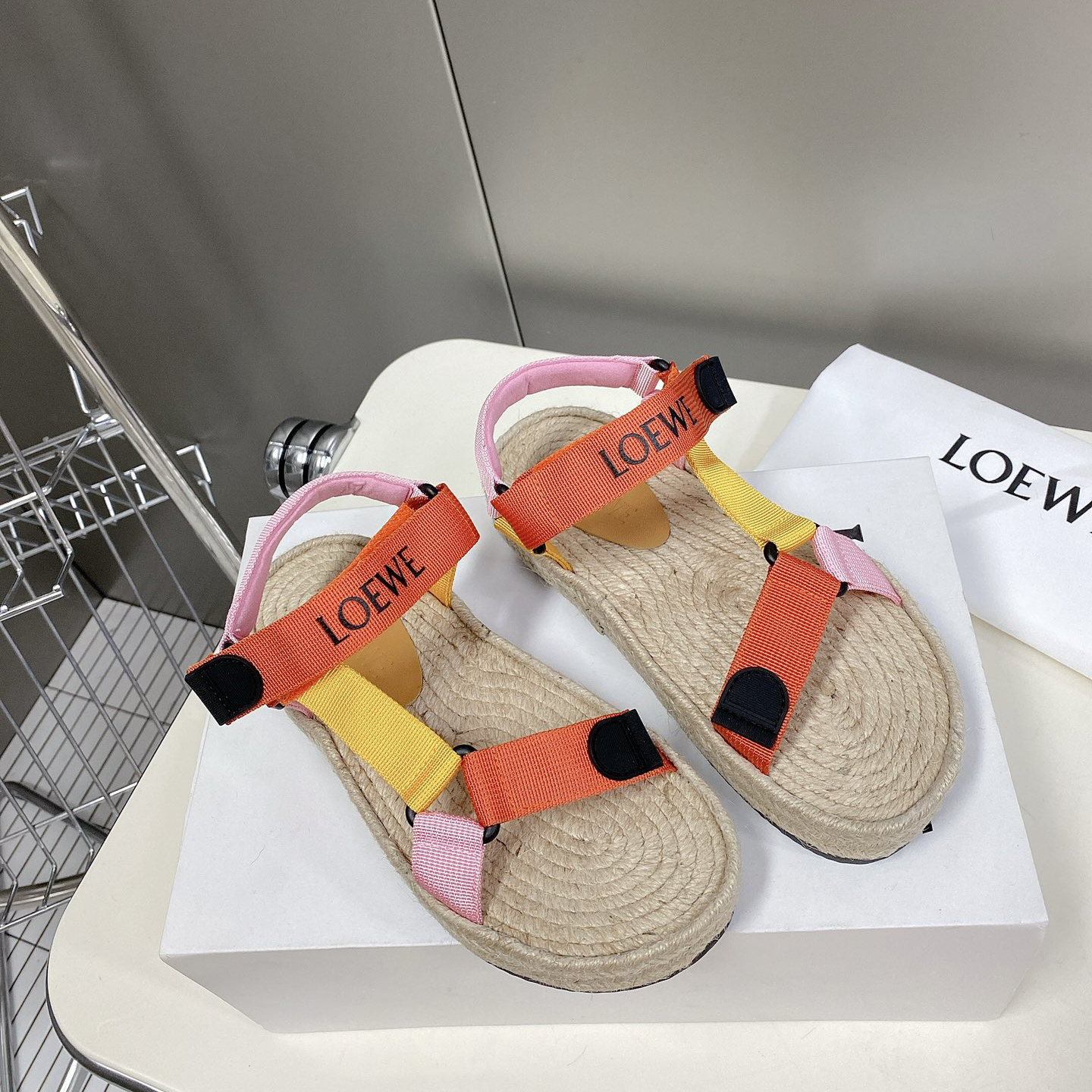 Loewe Strappy Espadrille In Nylon - everydesigner