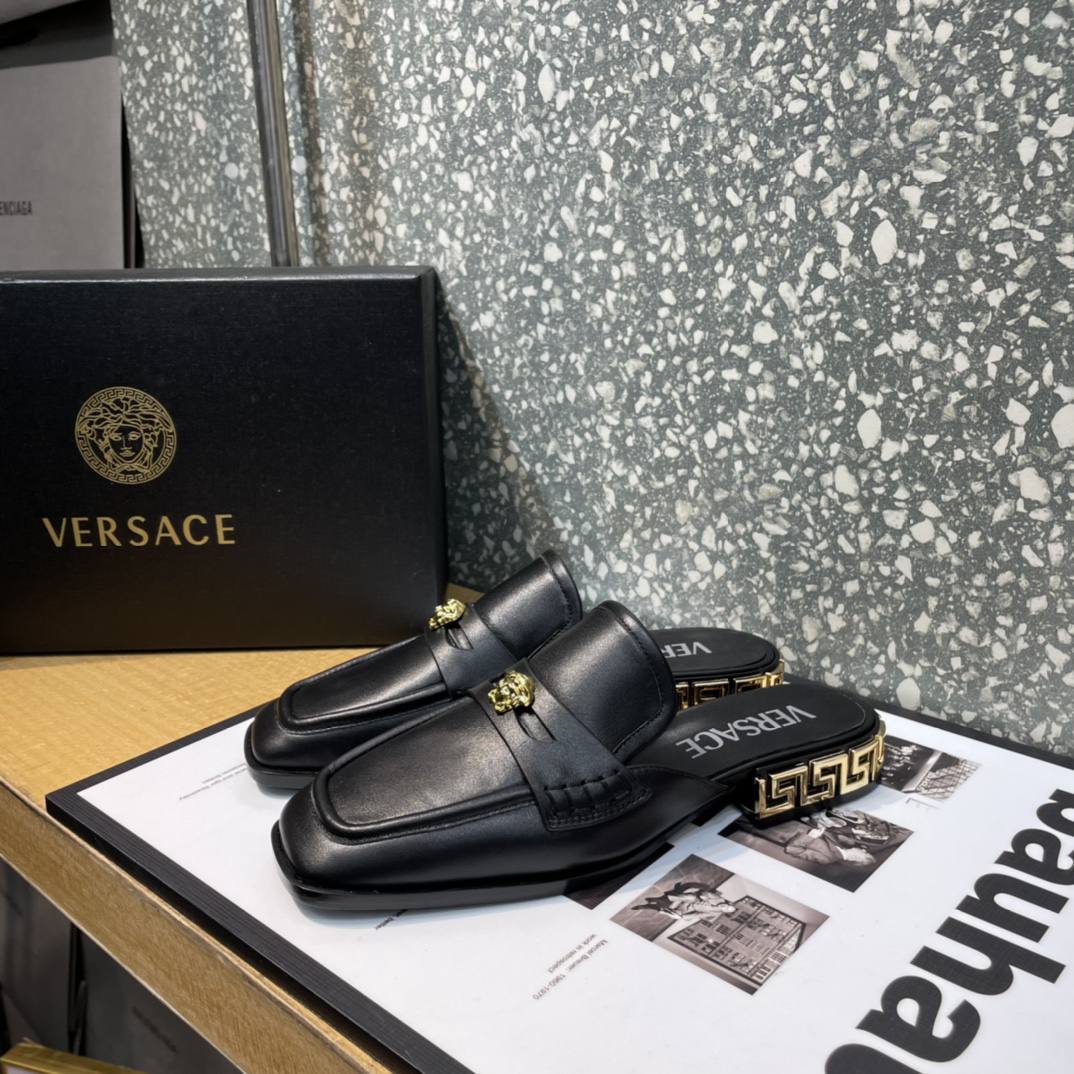 Versace La Medusa Loafer Mules - everydesigner