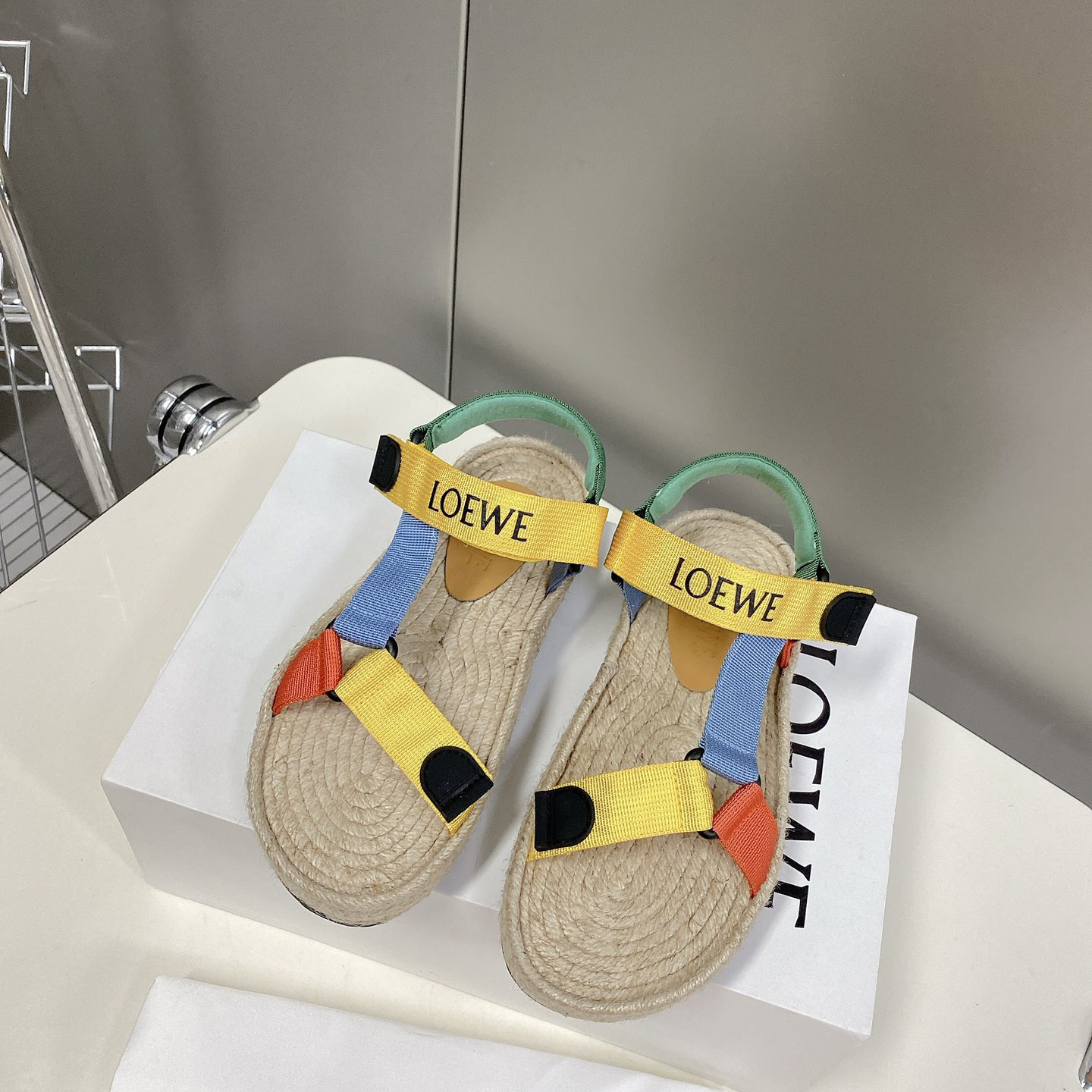 Loewe Strappy Espadrille In Nylon - everydesigner