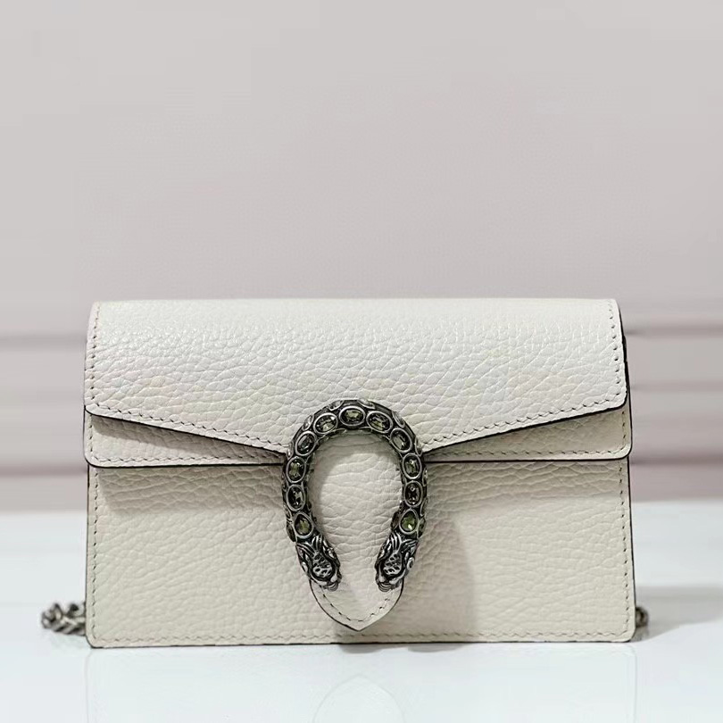 Gucci Dionysus Supermini Ivory Leather Shoulder Bag(16.5-10-4.5CM) - everydesigner