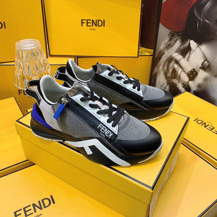 Fendi Flow Beige Suede Low-Tops Sneakers - everydesigner