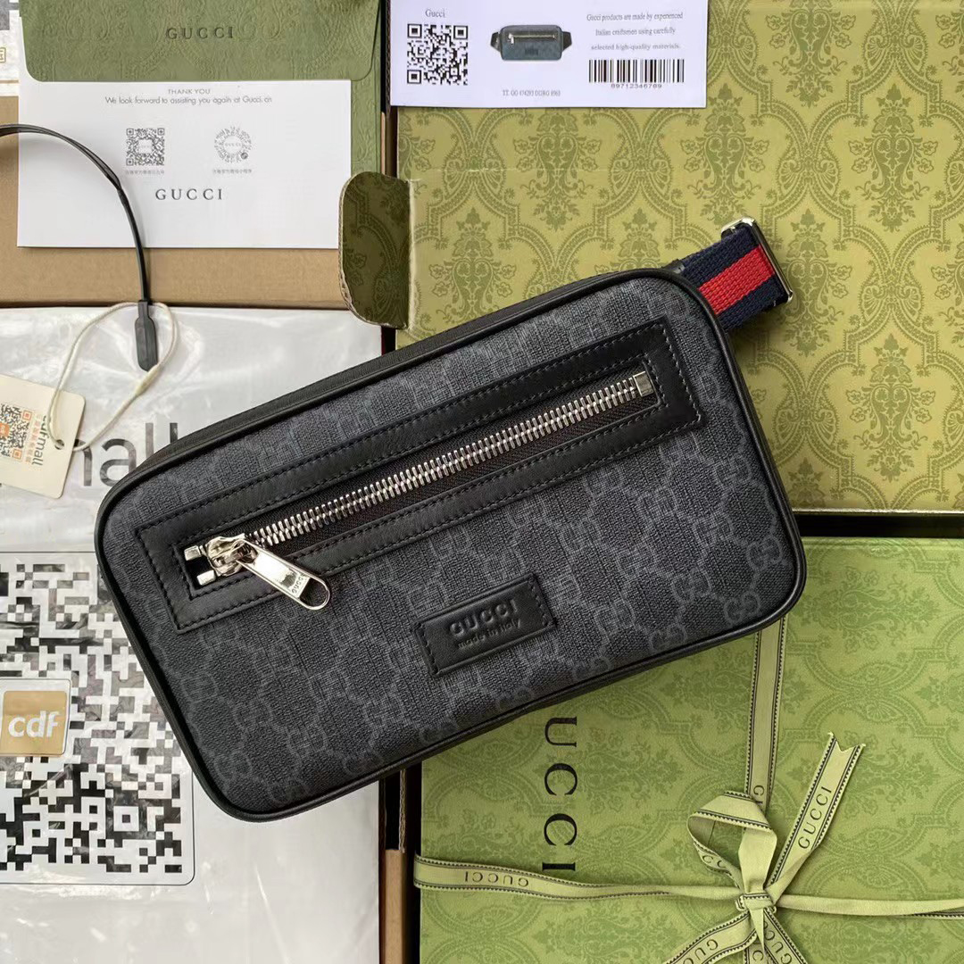 Gucci GG Black Belt Bag(24-14-5CM) - everydesigner