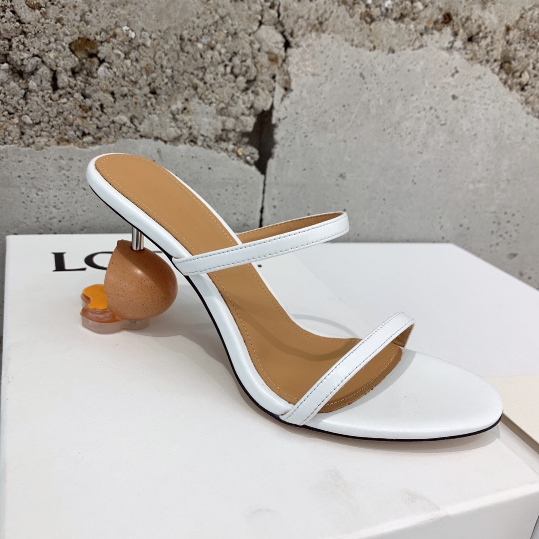 Loewe Broken Egg Sandal In Goatskin - everydesigner