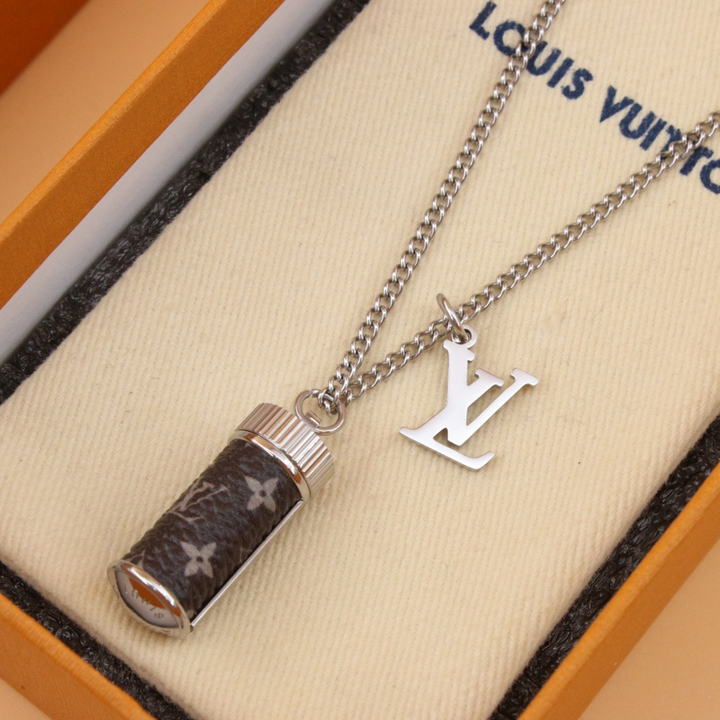 Louis Vuitton Monogram Eclipse Charms Necklace    M63641 - everydesigner