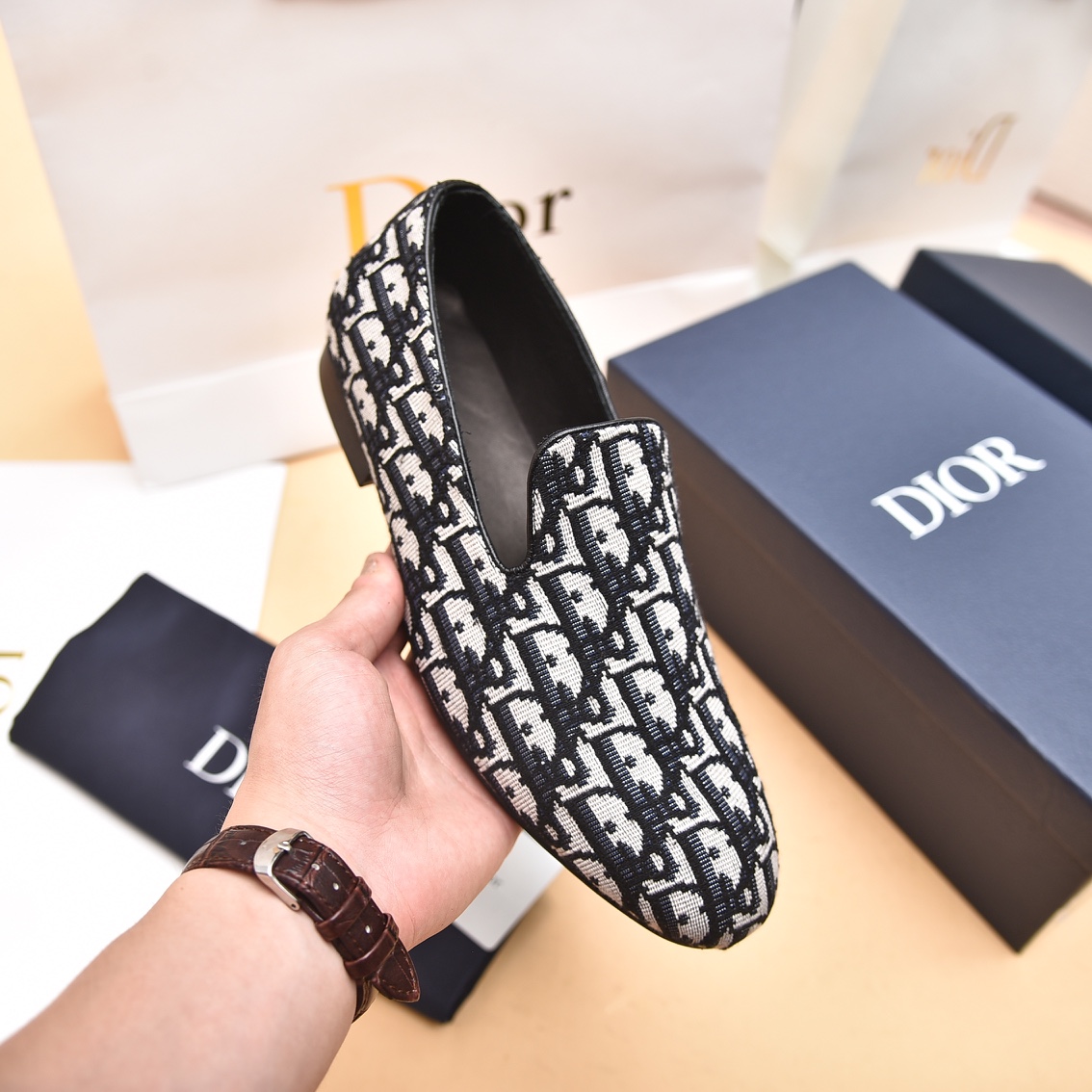 Dior Obique Jacquard Loafer - everydesigner