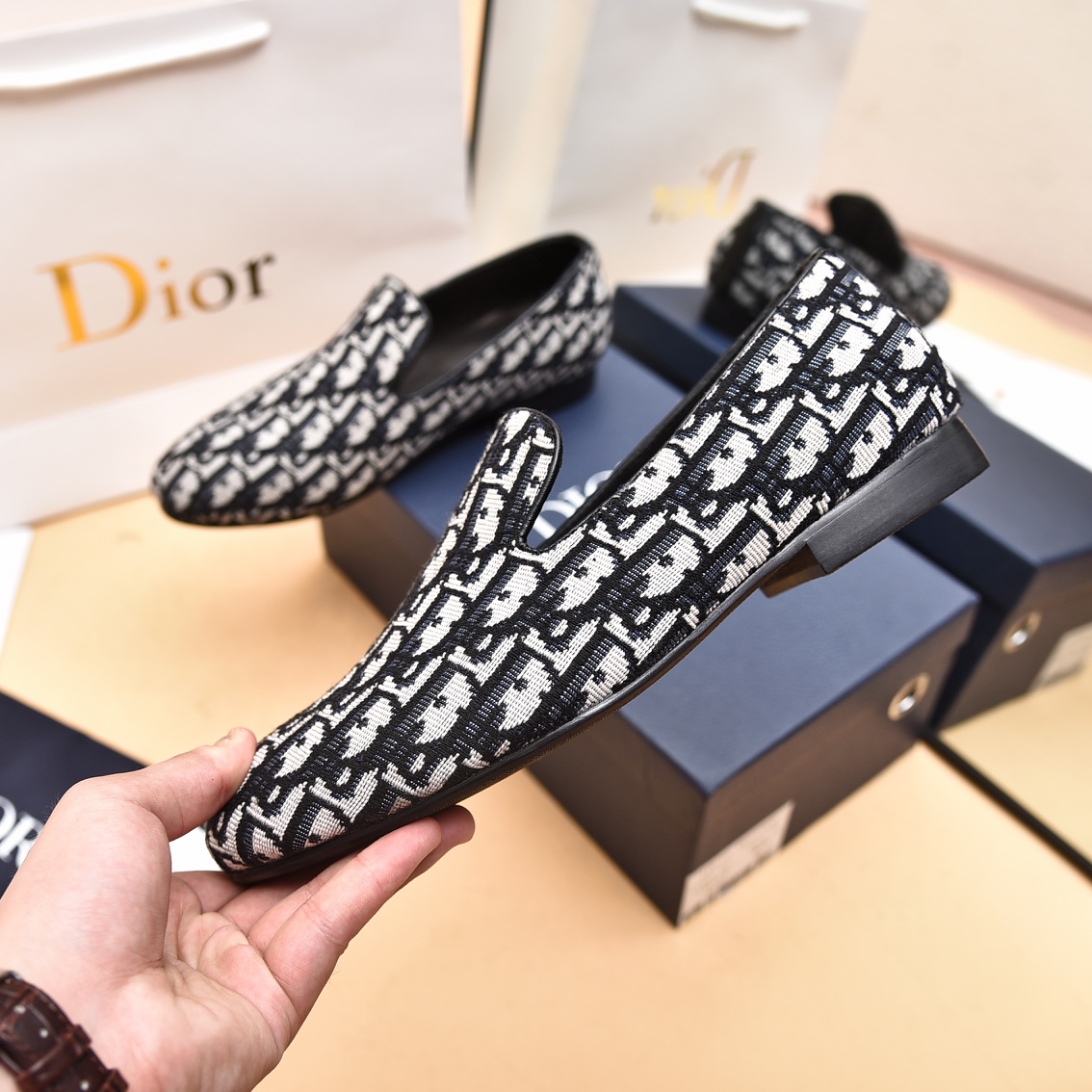 Dior Obique Jacquard Loafer - everydesigner