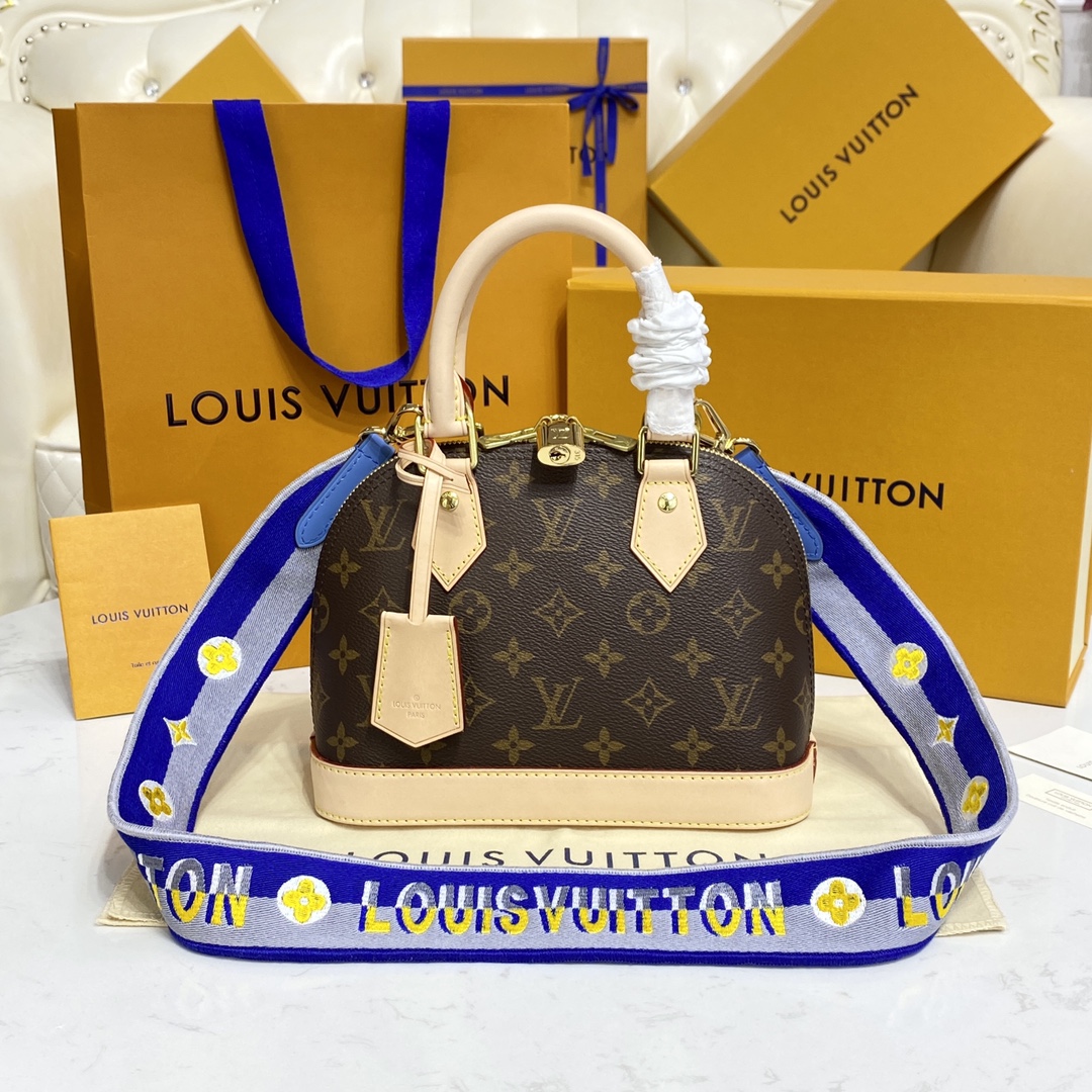 Louis Vuitton Alma BB Monogram Canvas Handbag (23.5-17.5-11.5cm)     M53152 - everydesigner