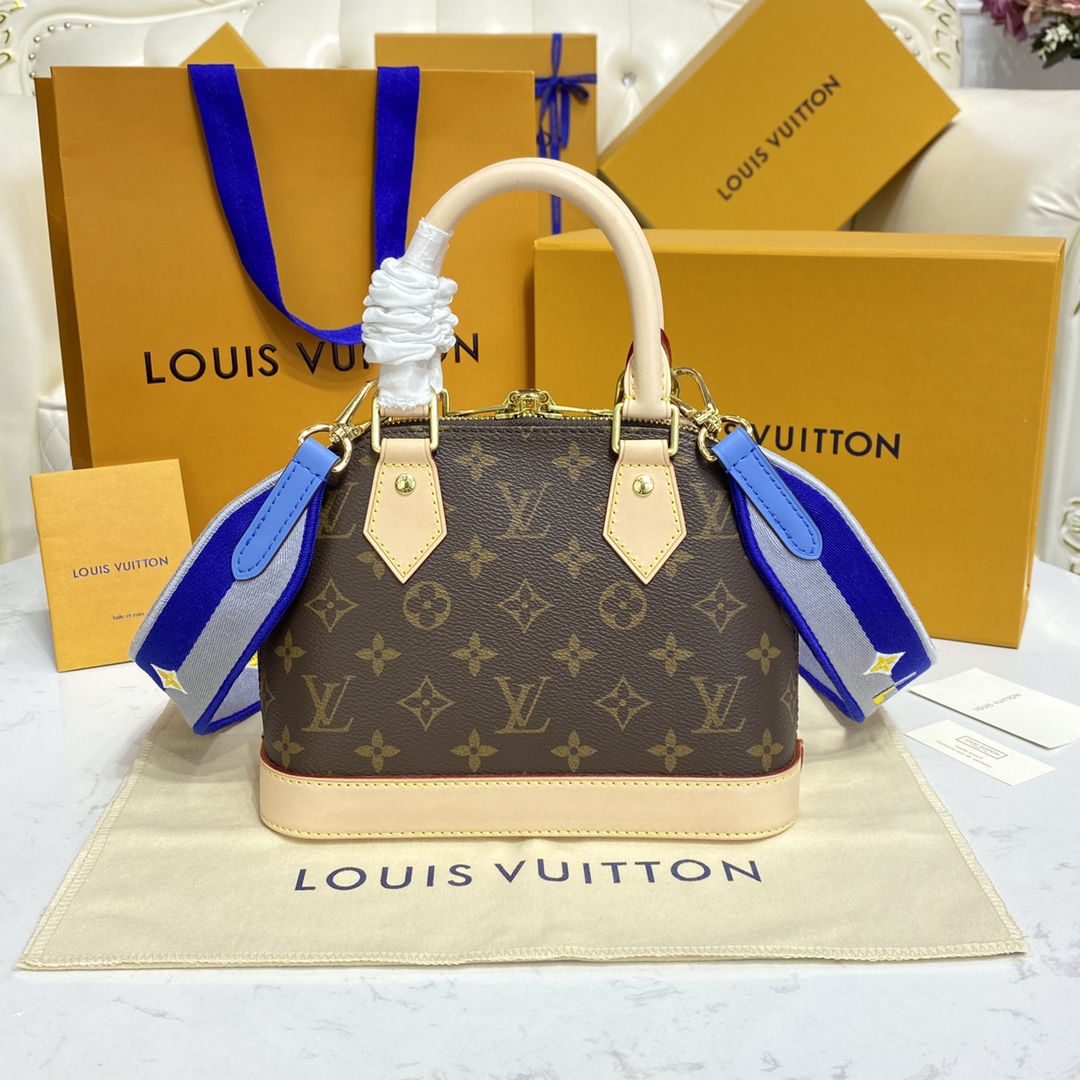 Louis Vuitton Alma BB Monogram Canvas Handbag (23.5-17.5-11.5cm)     M53152 - everydesigner