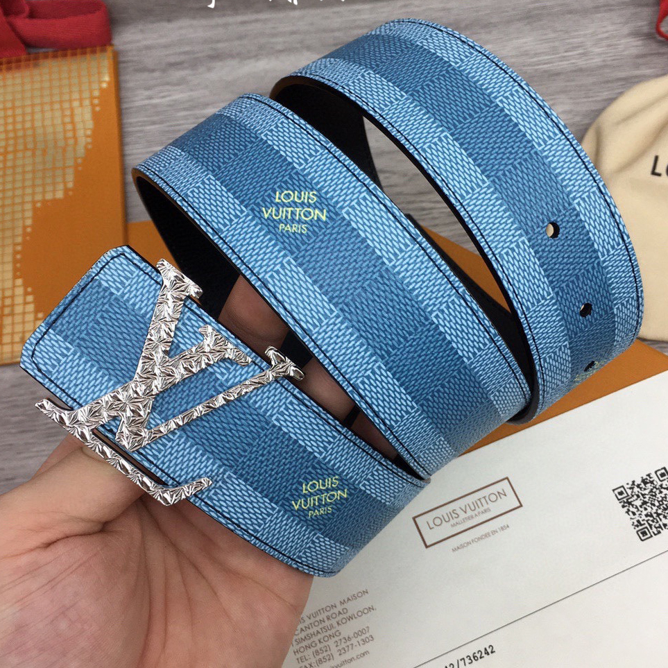 Louis Vuitton LV Initiales Damier Stripes 40mm Reversible Belt  - everydesigner