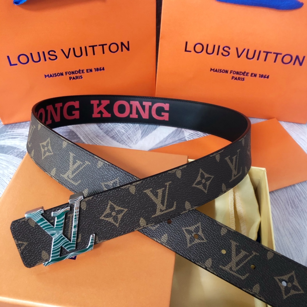 Louis Vuitton LV Pyramide Cities Exclusive 40MM Reversible Belt—Hong Kong - everydesigner