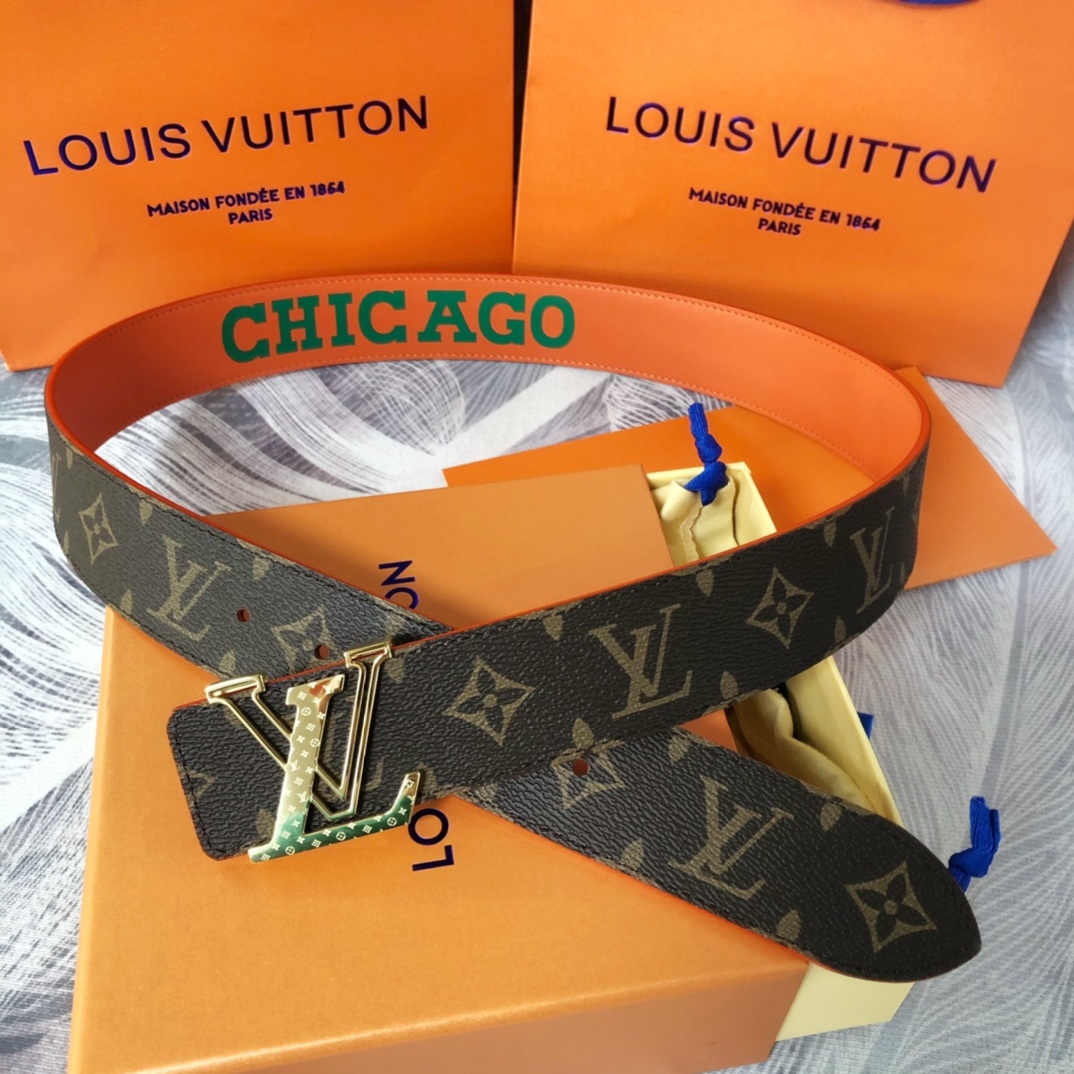 Louis Vuitton LV Pyramide Cities Exclusive 40MM Reversible Belt—Chicago - everydesigner