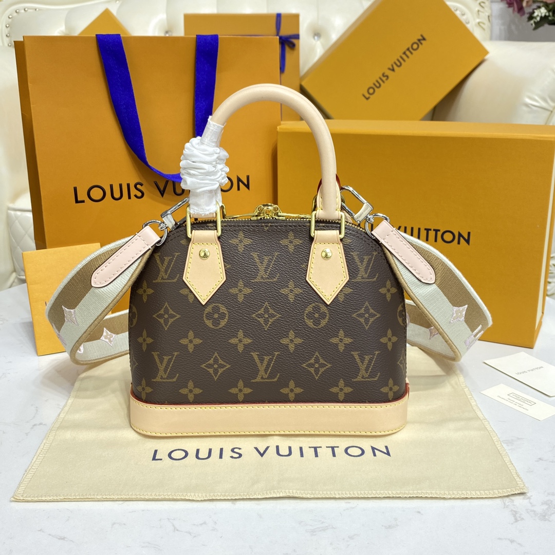 Louis Vuitton Alma BB Monogram Canvas Handbag (23.5-17.5-11.5cm)     M53152 - everydesigner