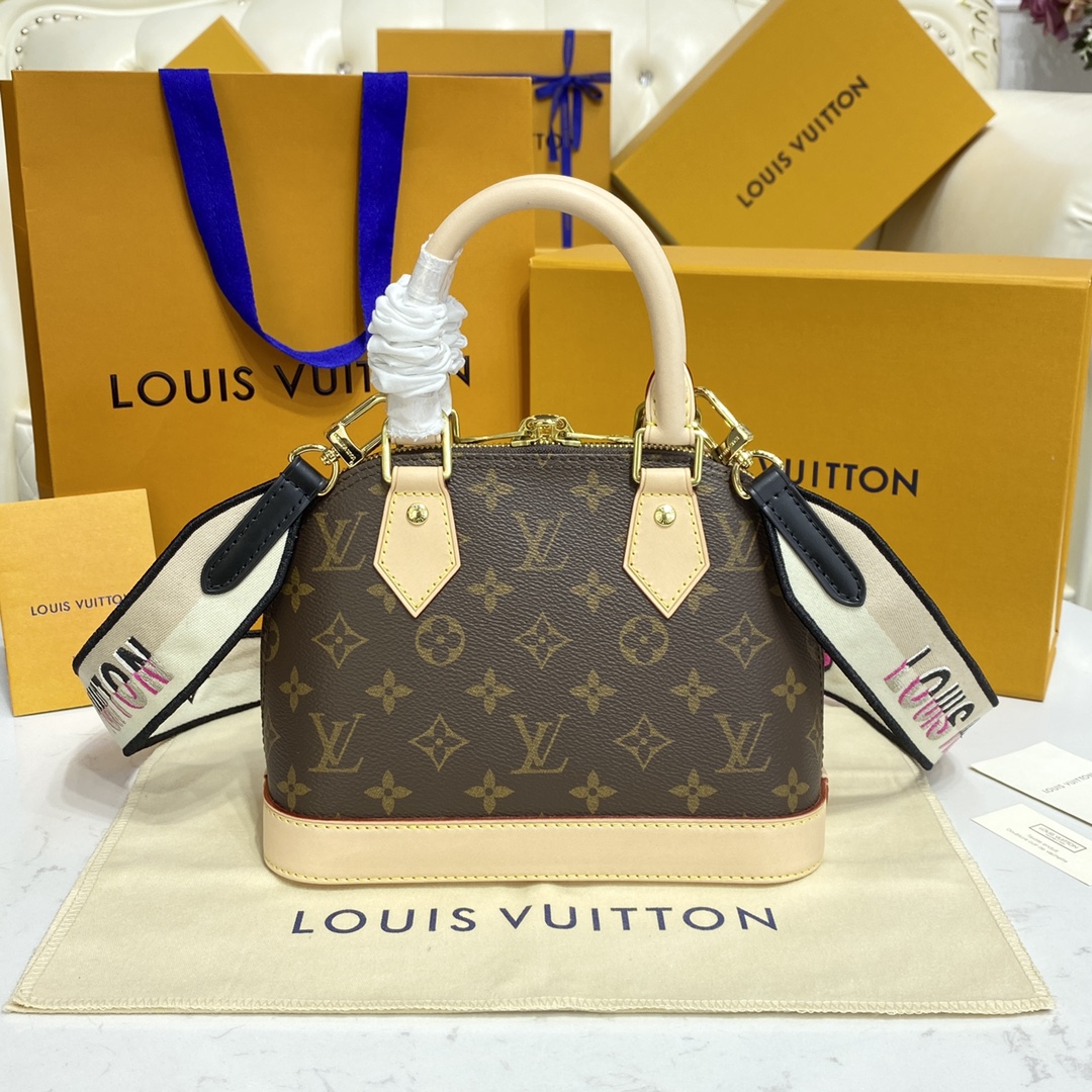 Louis Vuitton Alma BB Monogram Canvas Handbag (23.5-17.5-11.5cm)     M53152 - everydesigner