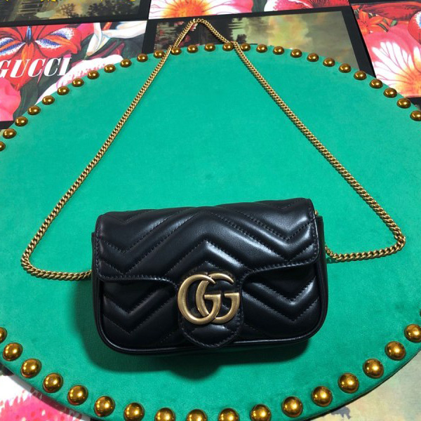 Gucci GG Marmont Matelassé Lather Super Mini Bag(16.5-10.2-5.1cm) - everydesigner