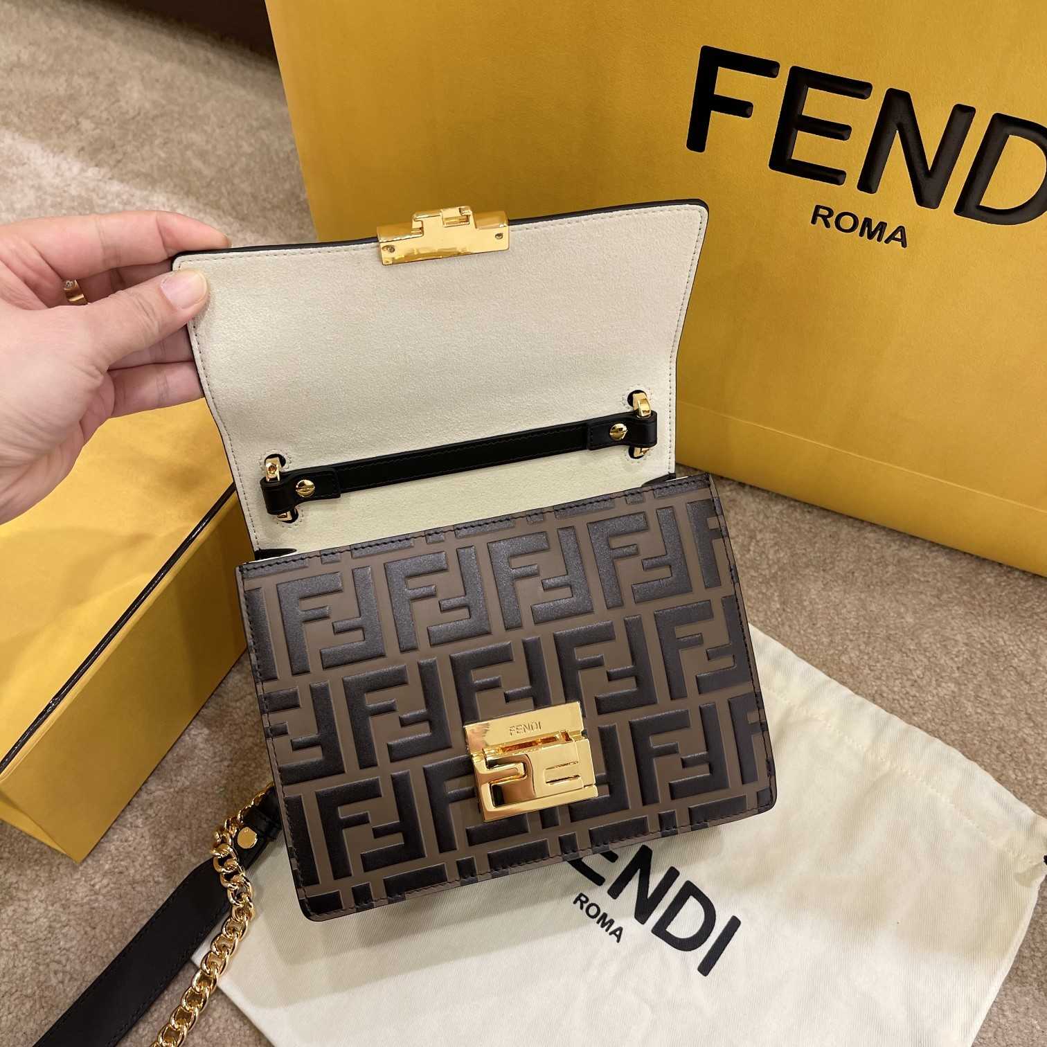 Fendi Kan U Small Brown Leather Mini-Bag - everydesigner