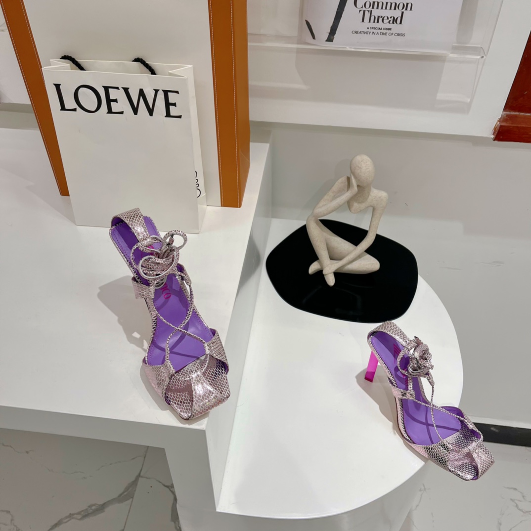 The Attico ''Adele'' Pastel Pink Sandal - everydesigner