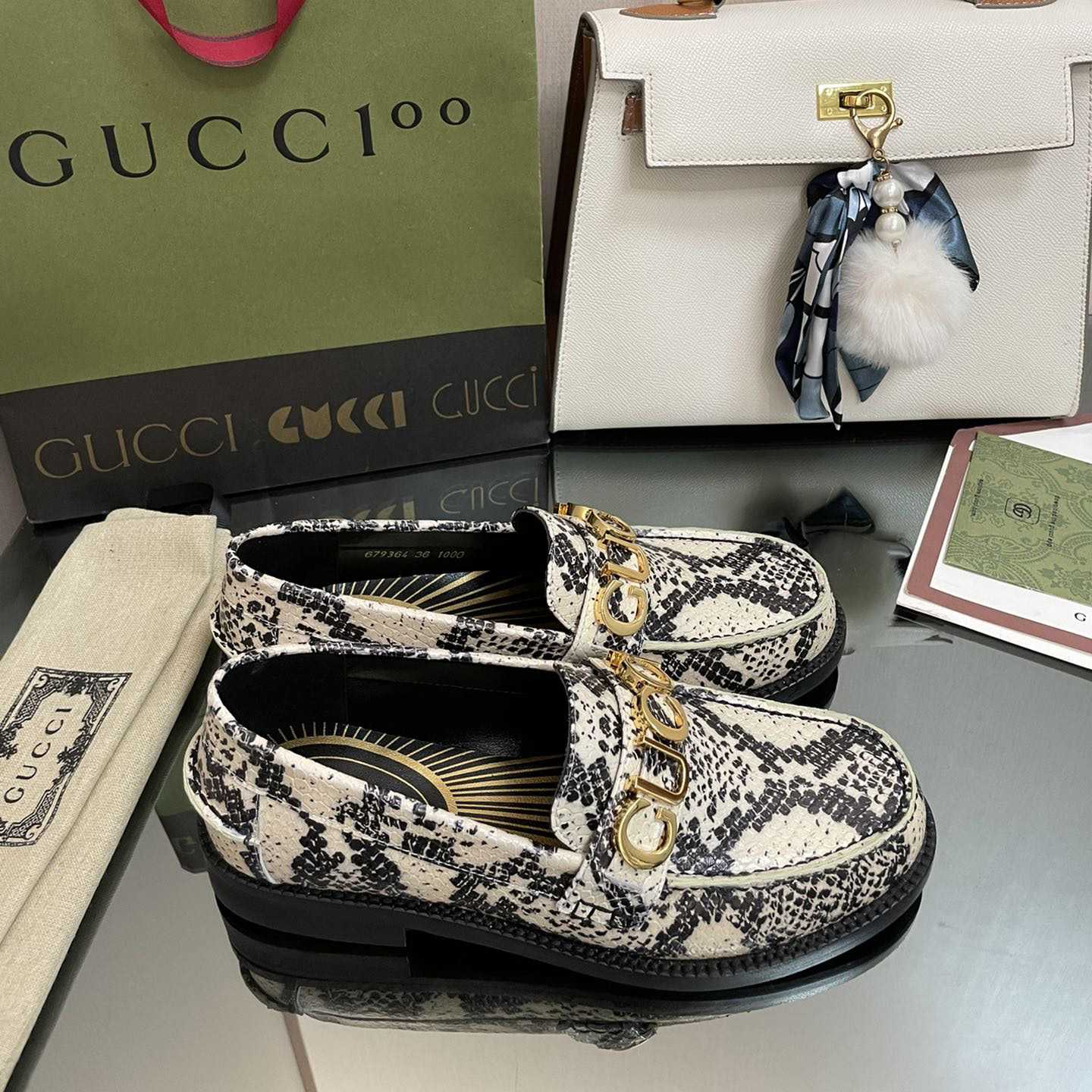 Gucci Women's Gucci Python Print Loafer - everydesigner