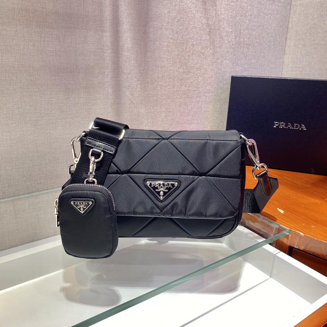 Prada System Nappa Leather Patchwork Bag(21-16-7cm) - everydesigner