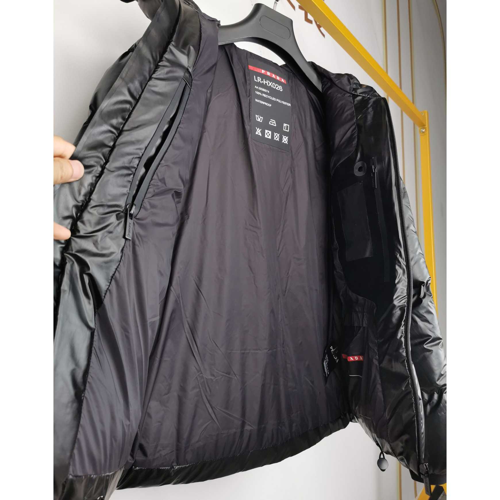 Prada Cropped Technical Nylon Down Jacket - everydesigner