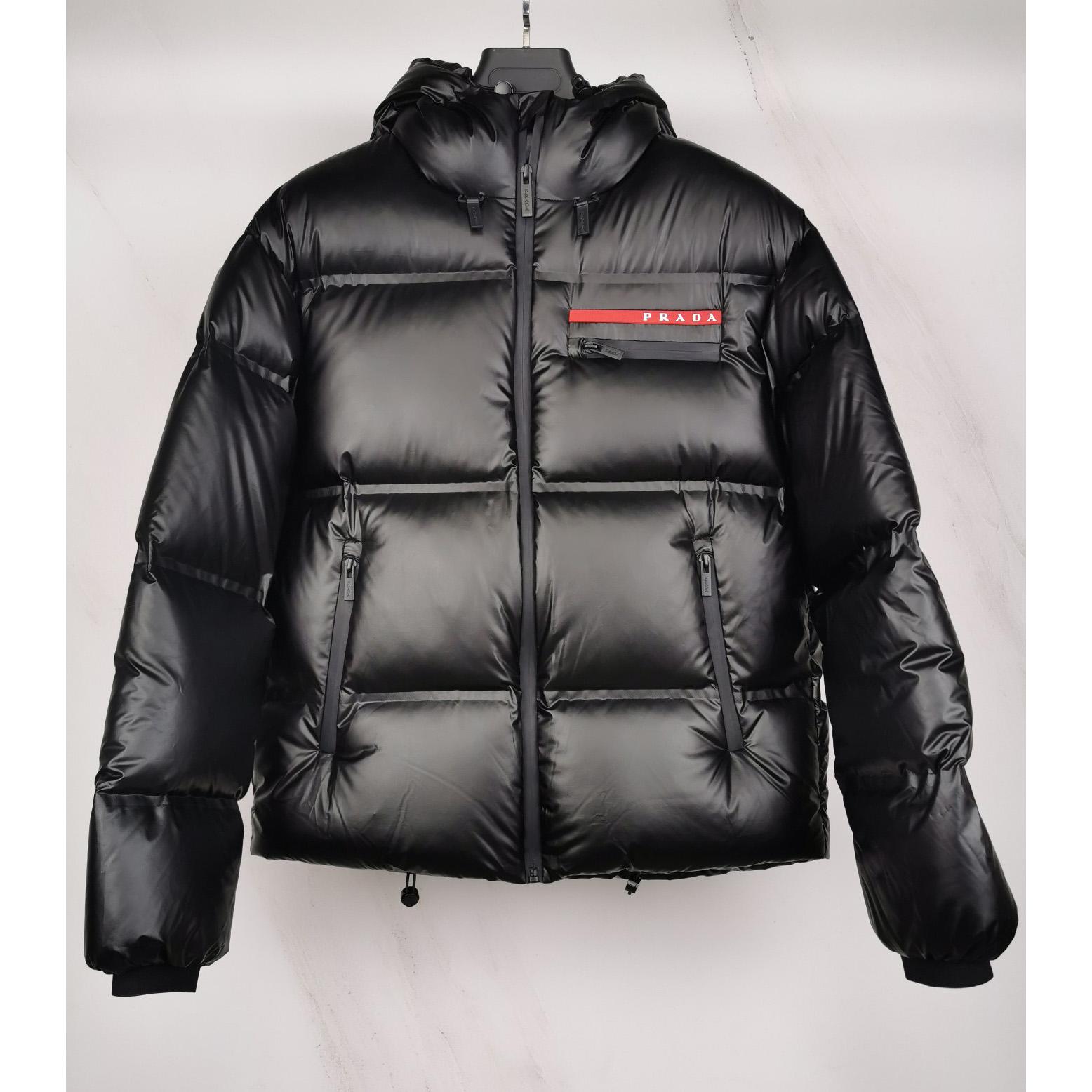 Prada Cropped Technical Nylon Down Jacket - everydesigner