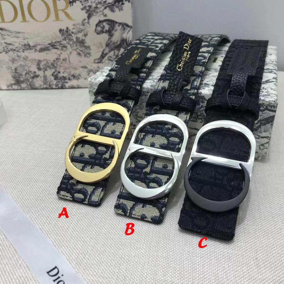 Dior Leather Belt With 'CD' Buckle - everydesigner