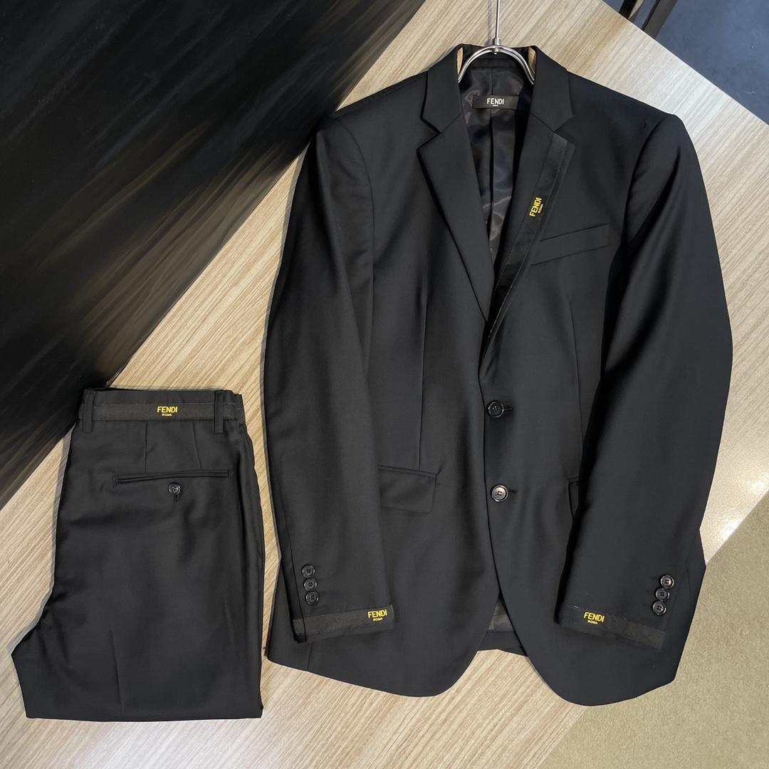 Fendi Black Cotton Blazer & Pants - everydesigner