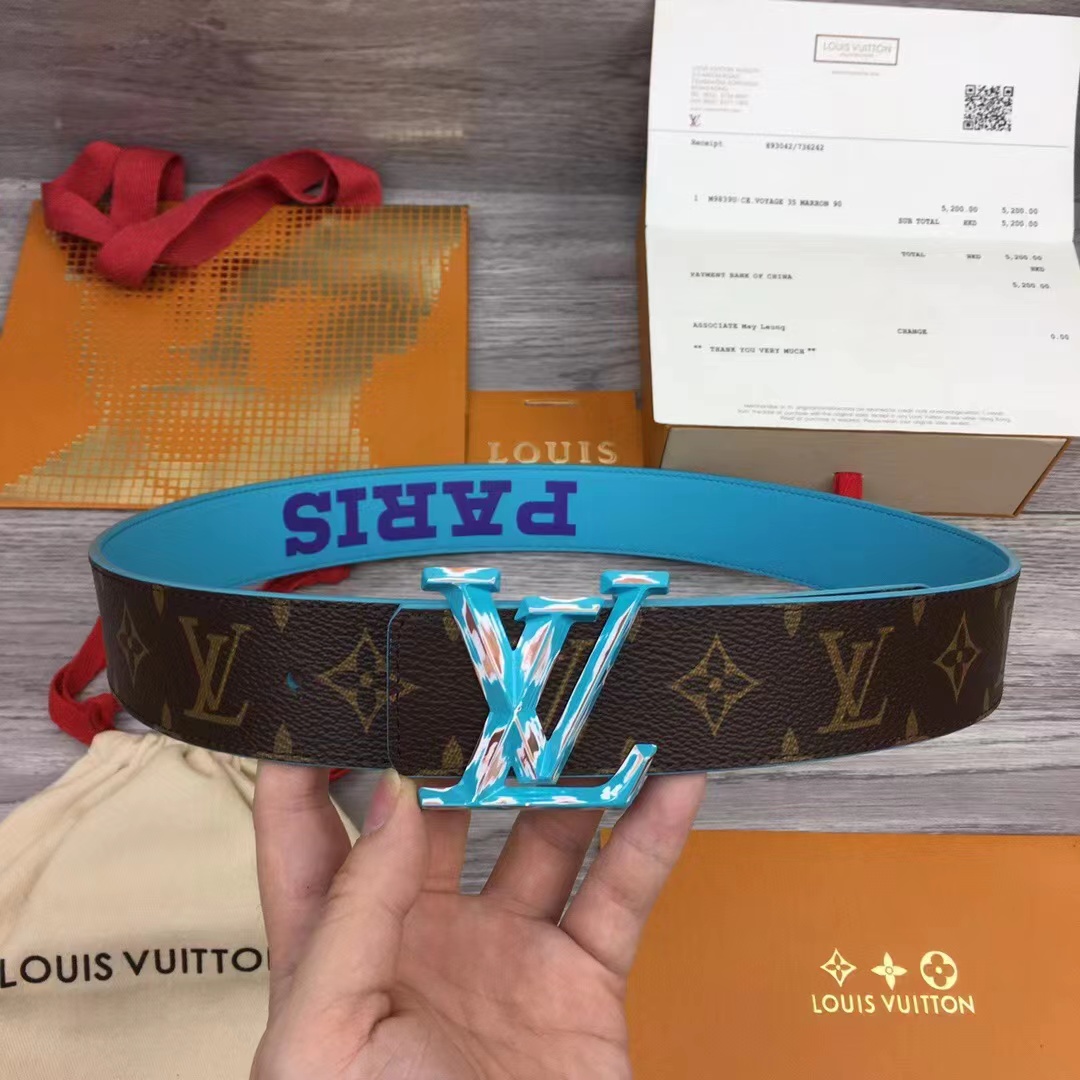 Louis Vuitton LV Pyramide Cities Exclusive 40MM Reversible Belt—Paris - everydesigner