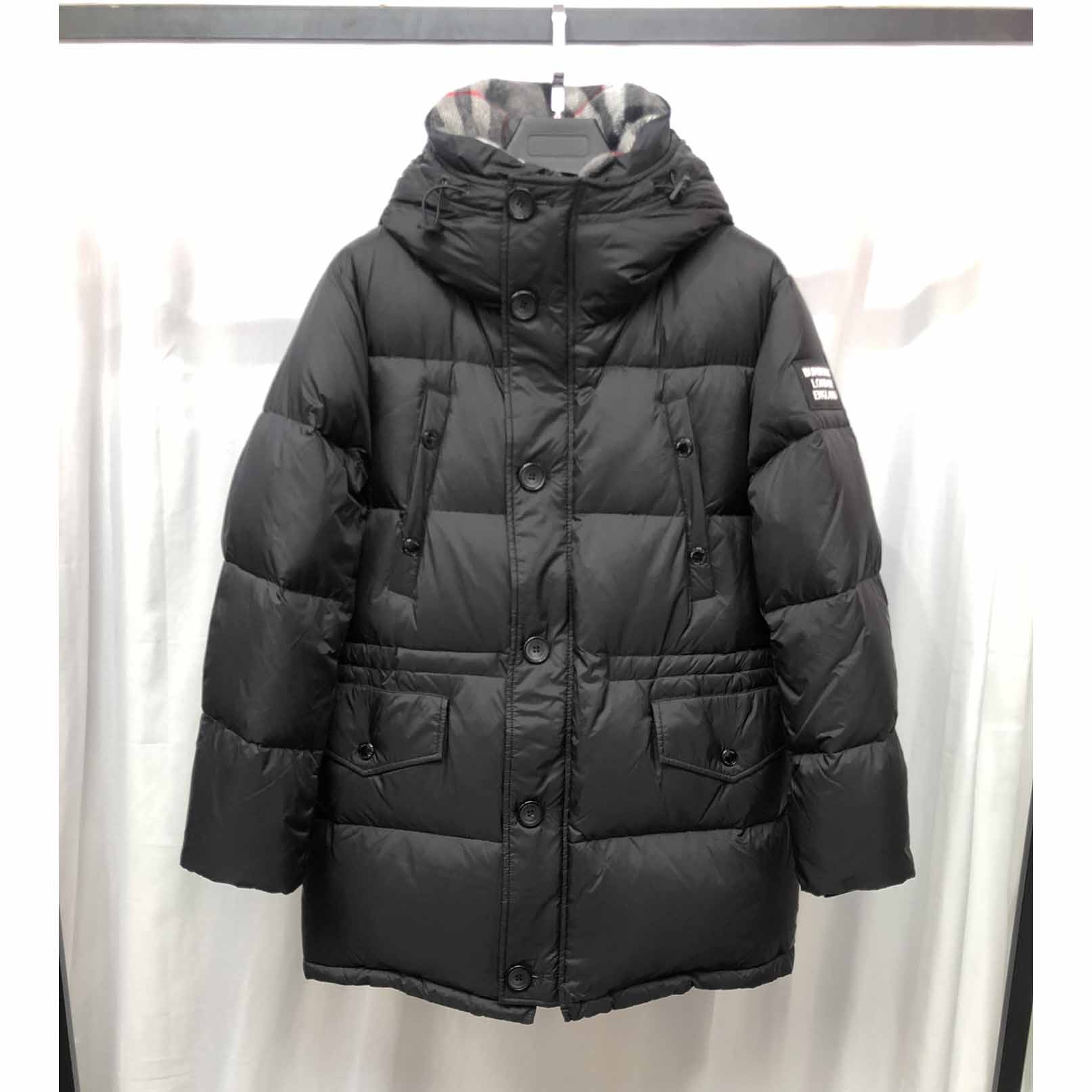 Burberry Logo Appliqué Nylon Puffer Coat - everydesigner