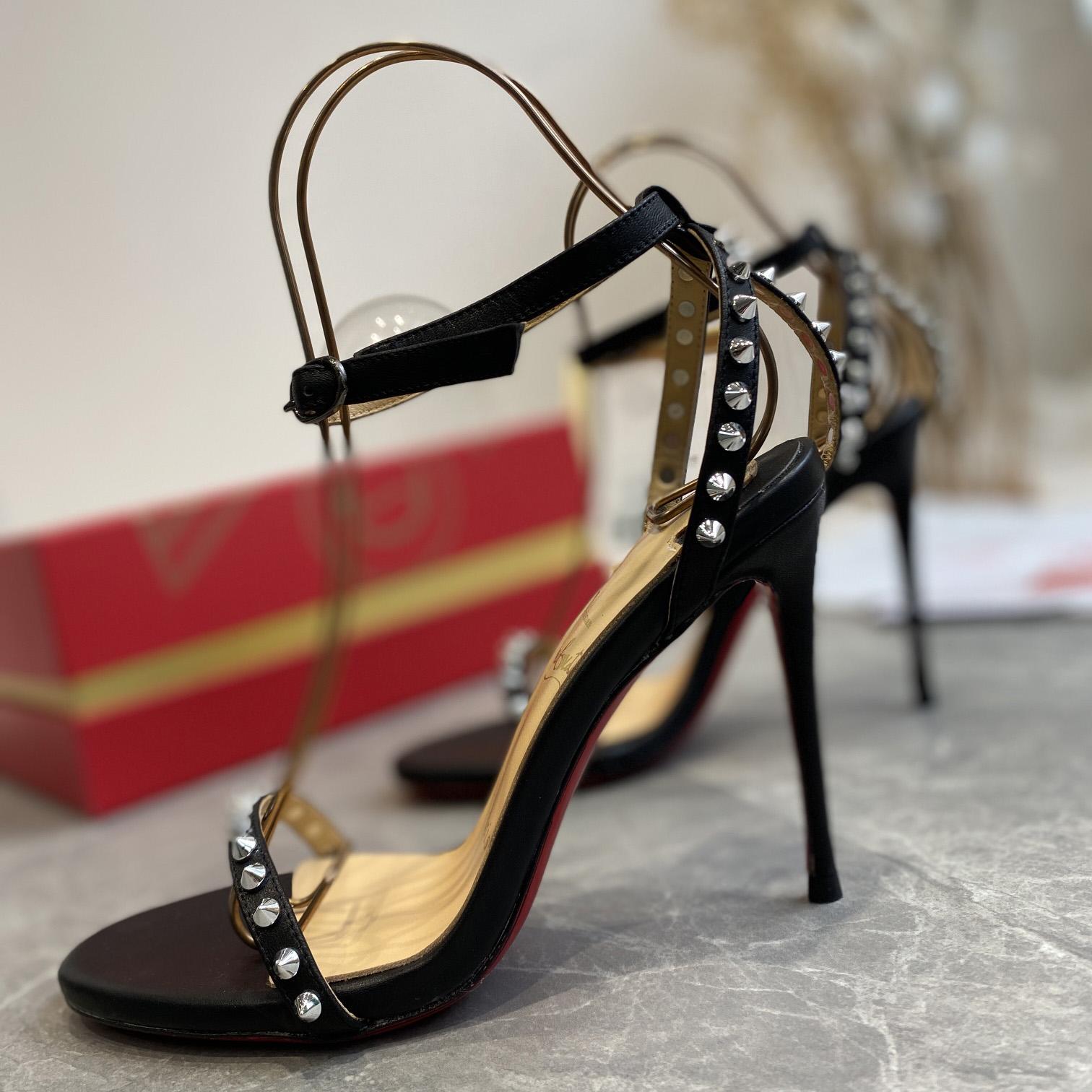 Christian Louboutin So Me Spike 70 Leather Sandals - everydesigner