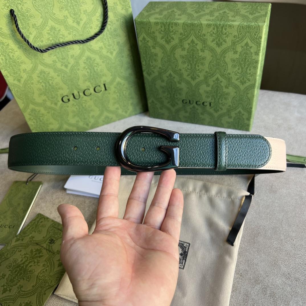 Gucci Two-Tone Belt With G Buckle - everydesigner