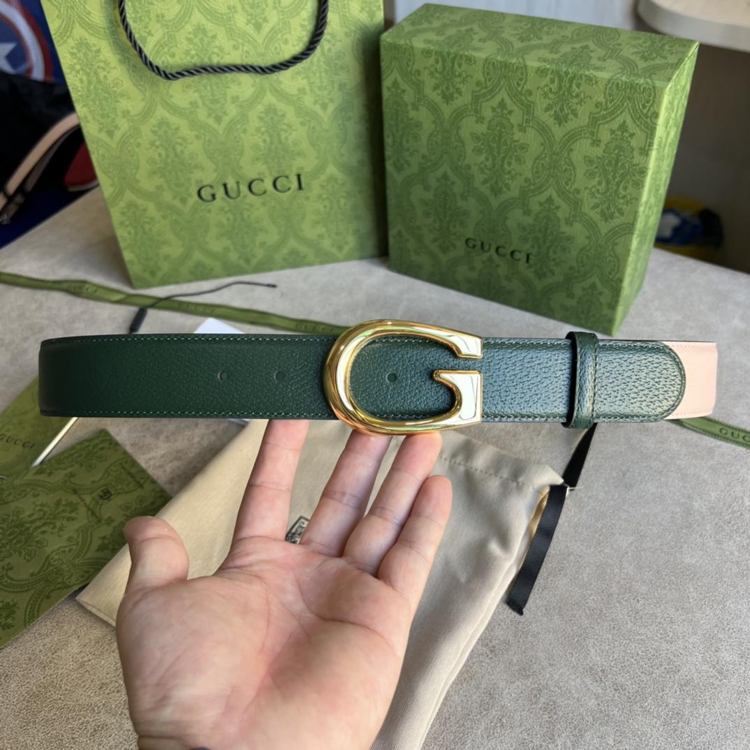 Gucci Two-Tone Belt With G Buckle - everydesigner