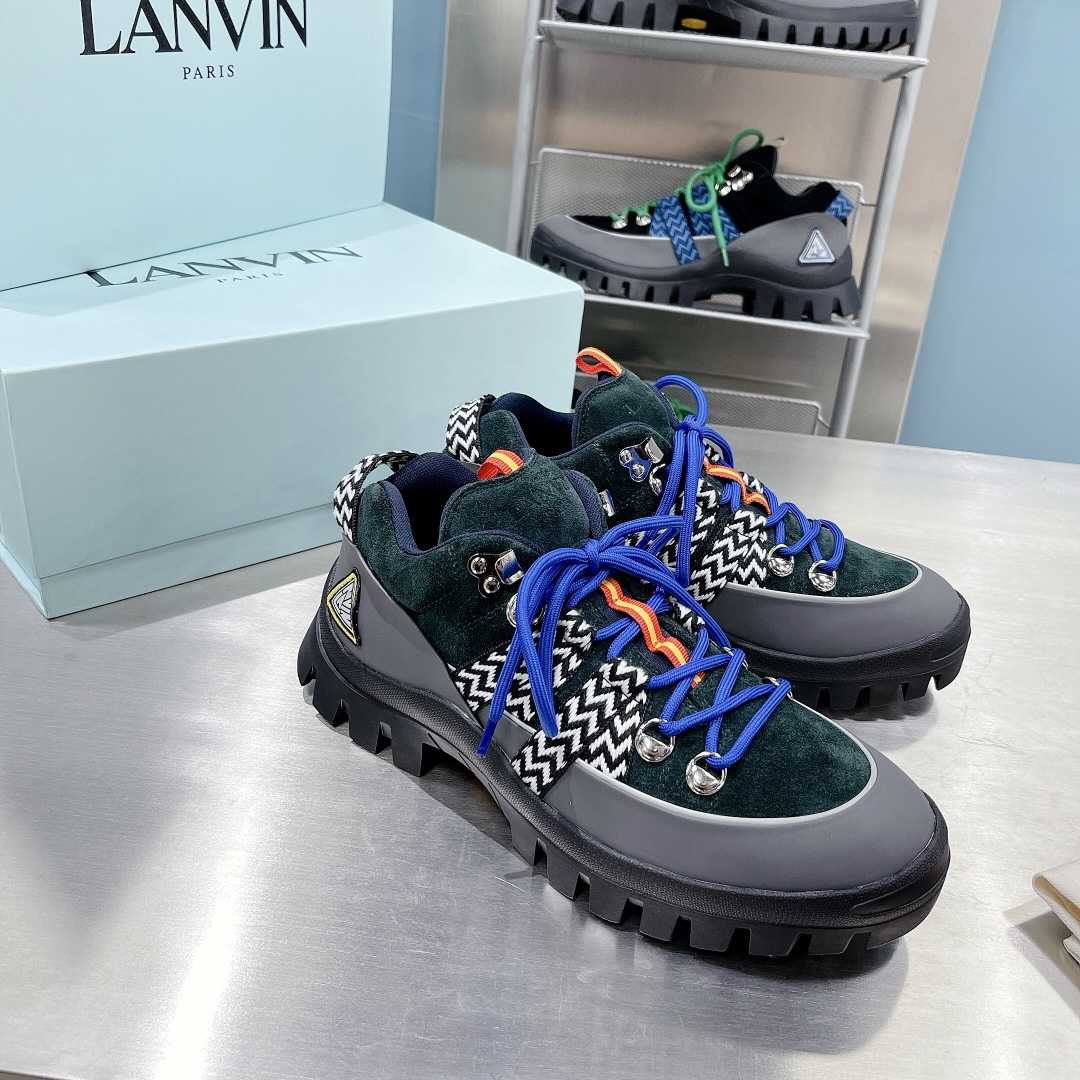 Lanvin Chunky-Sole Lace-Up Sneakers - everydesigner