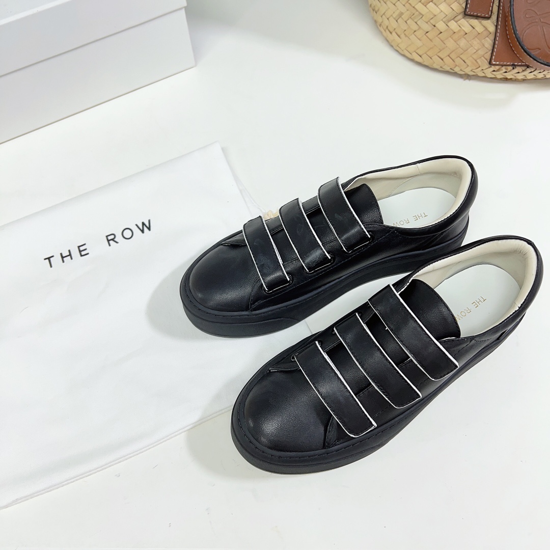 The Row Mary H Strappy Sneaker In Leather - everydesigner