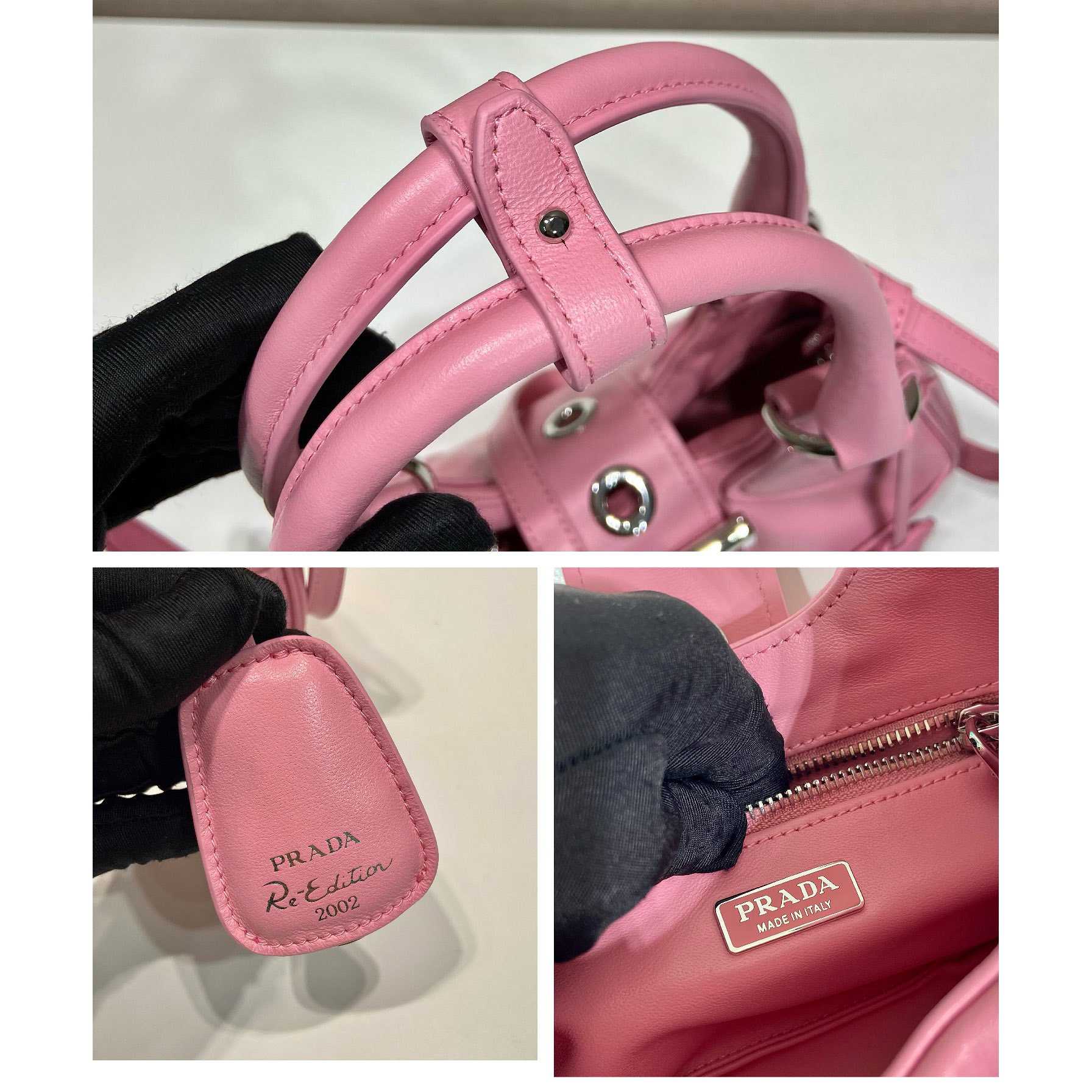 Prada Moon Re-Nylon And Leather Bag(22.5-16-7.5cm) - everydesigner