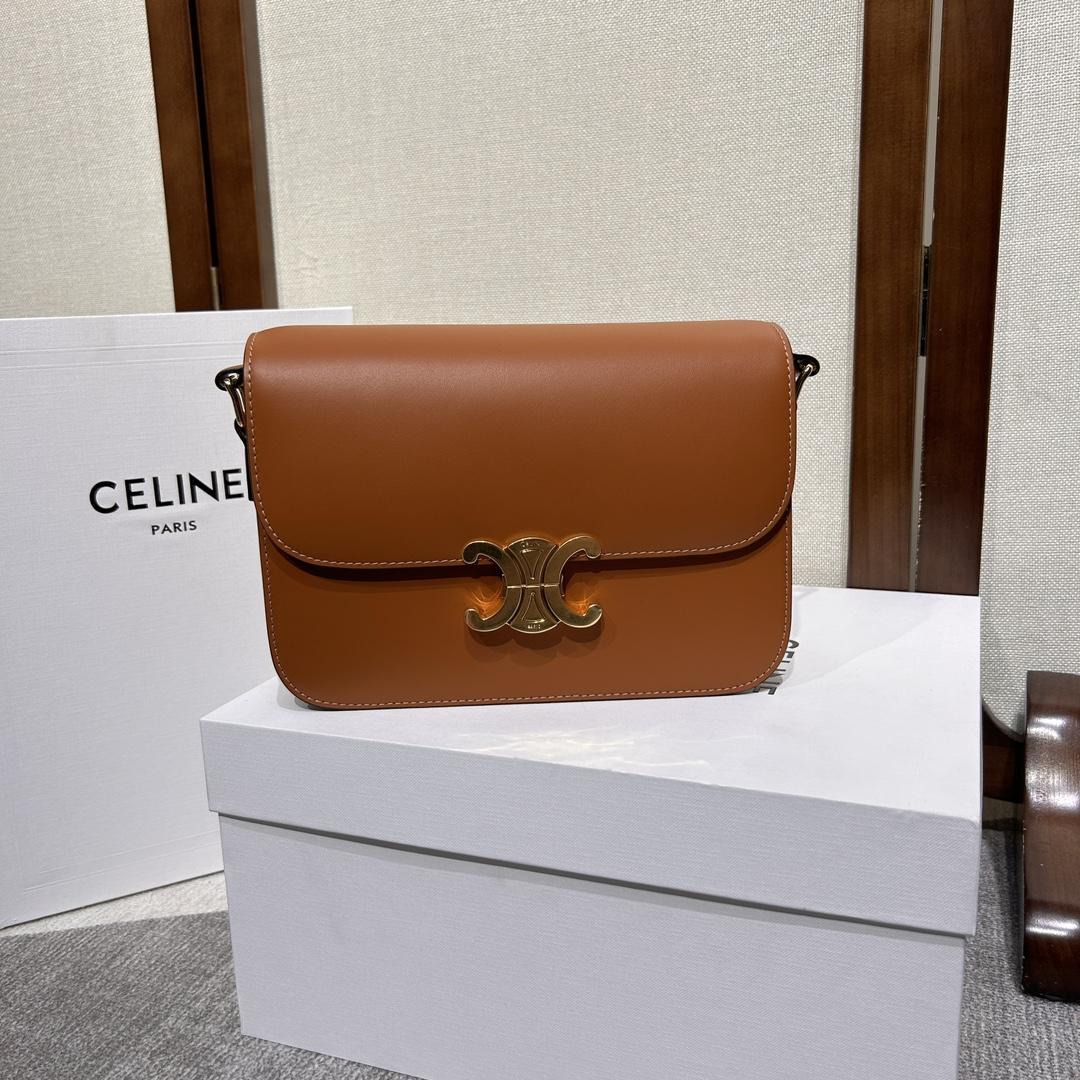 Celine Classique Triomphe Bag In Natural Calfskin     - everydesigner