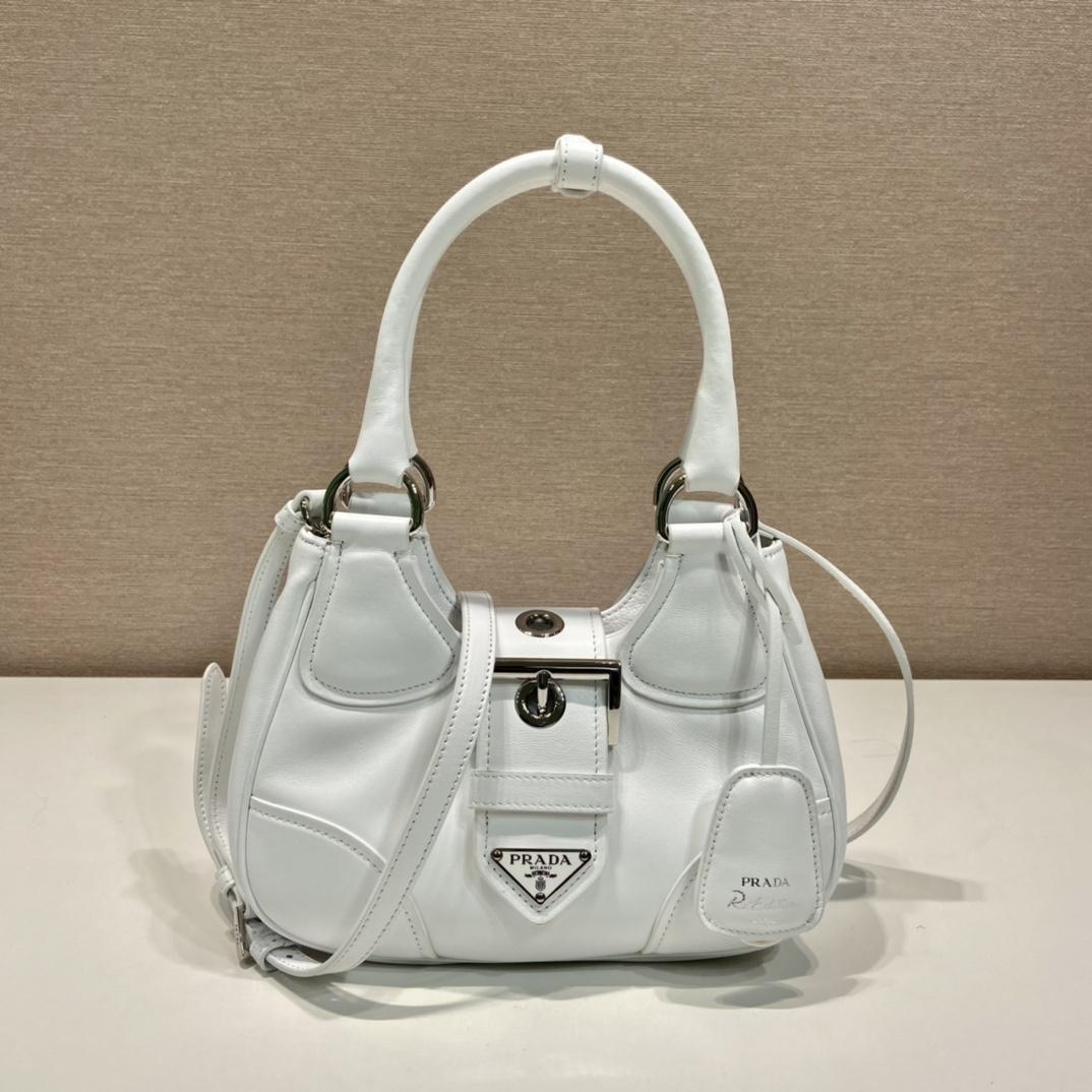 Prada Moon Re-Nylon And Leather Bag(22.5-16-7.5cm) - everydesigner