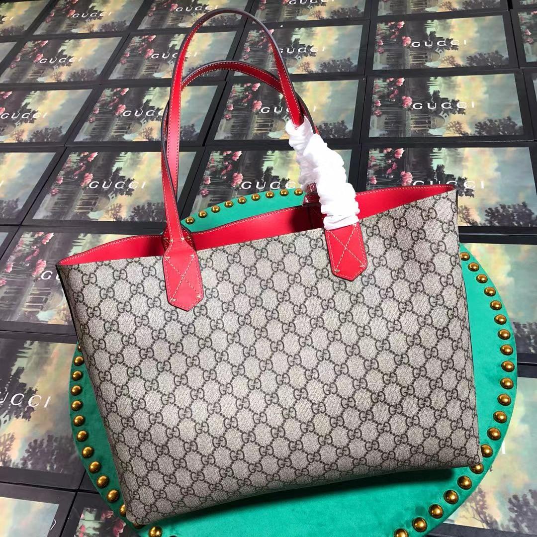 Gucci Reversible Tote GG Print Leather Medium  - everydesigner