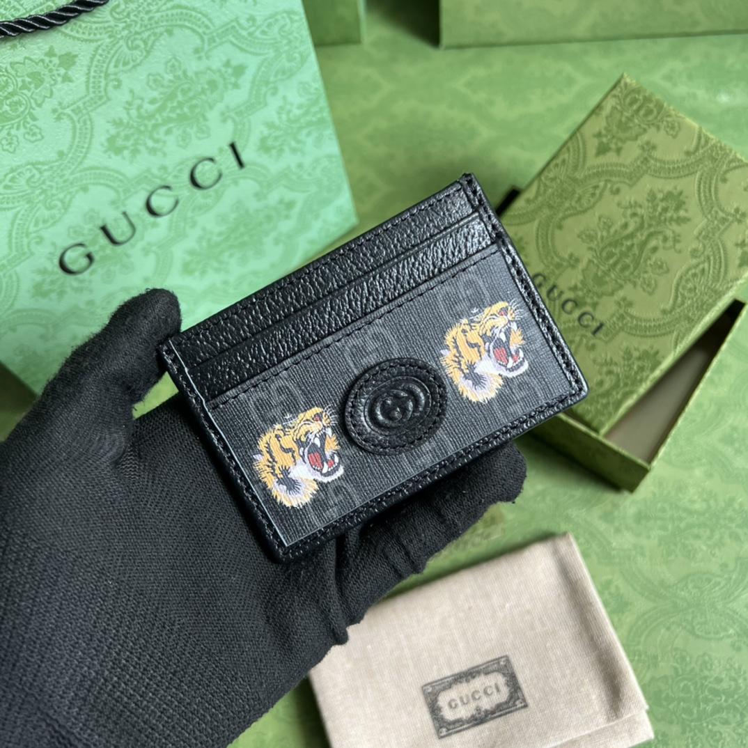 Gucci Card Case With Tiger Print(10-7cm)    - everydesigner