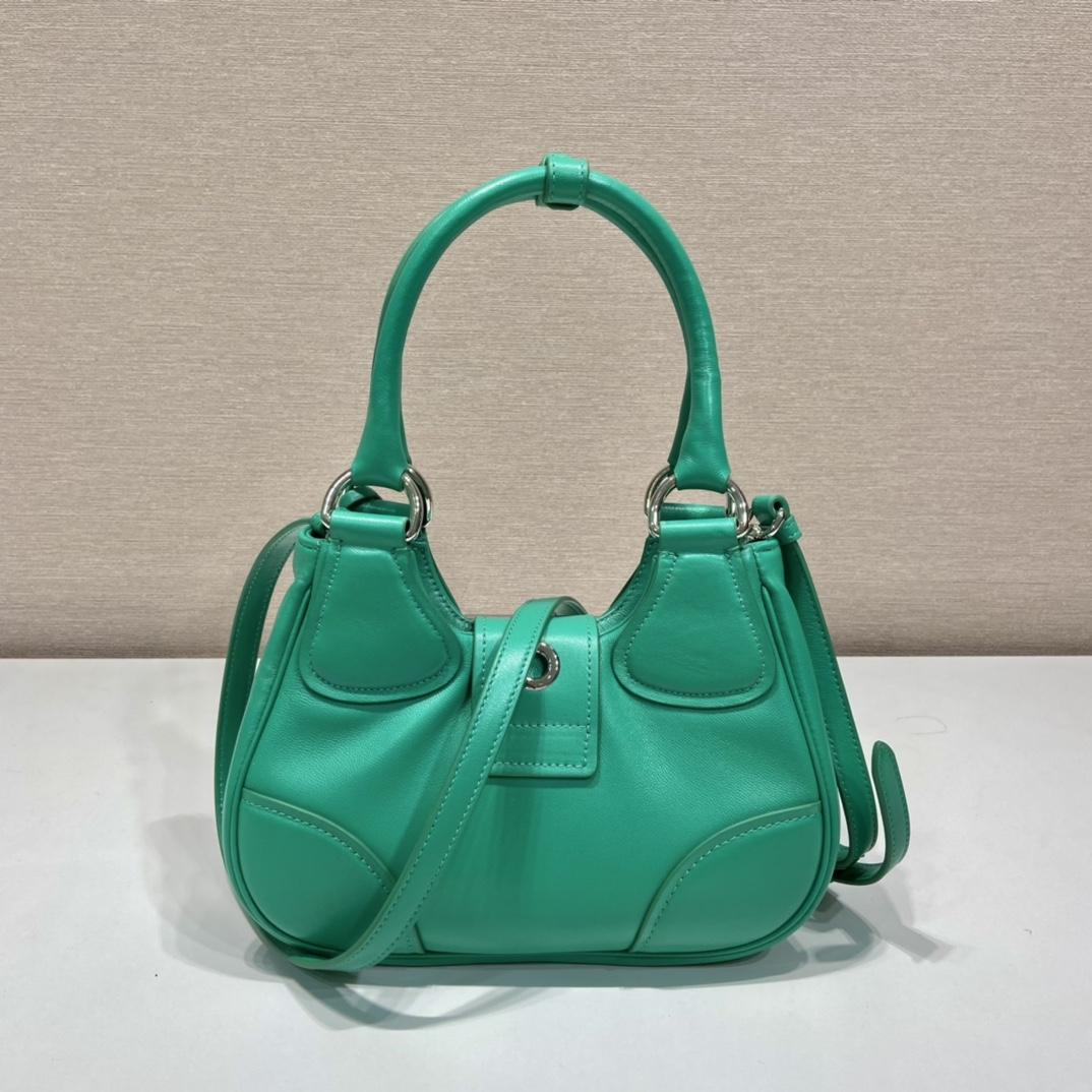 Prada Moon Re-Nylon And Leather Bag(22.5-16-7.5cm) - everydesigner