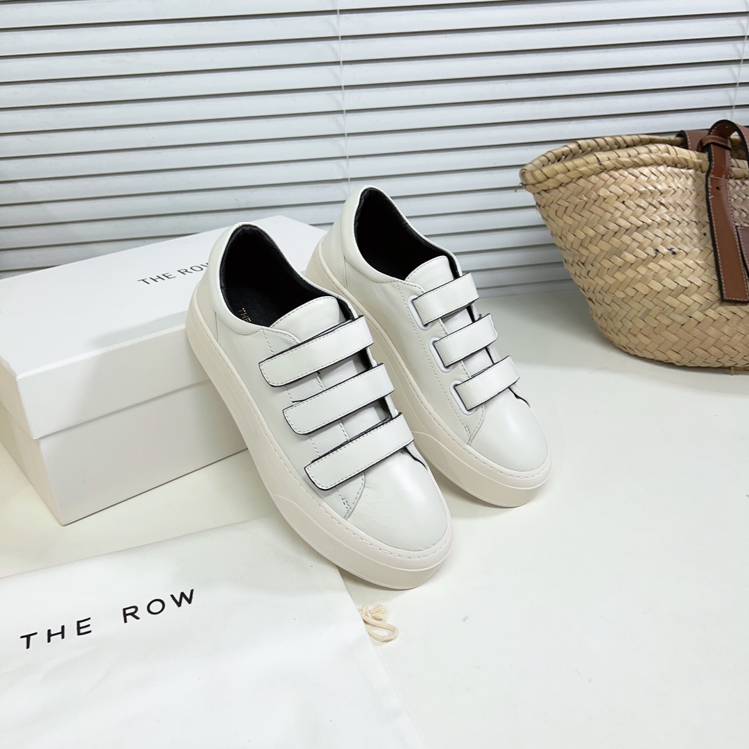 The Row Dean Strappy Sneaker In Leather - everydesigner