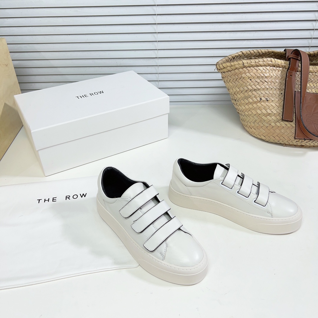 The Row Dean Strappy Sneaker In Leather - everydesigner