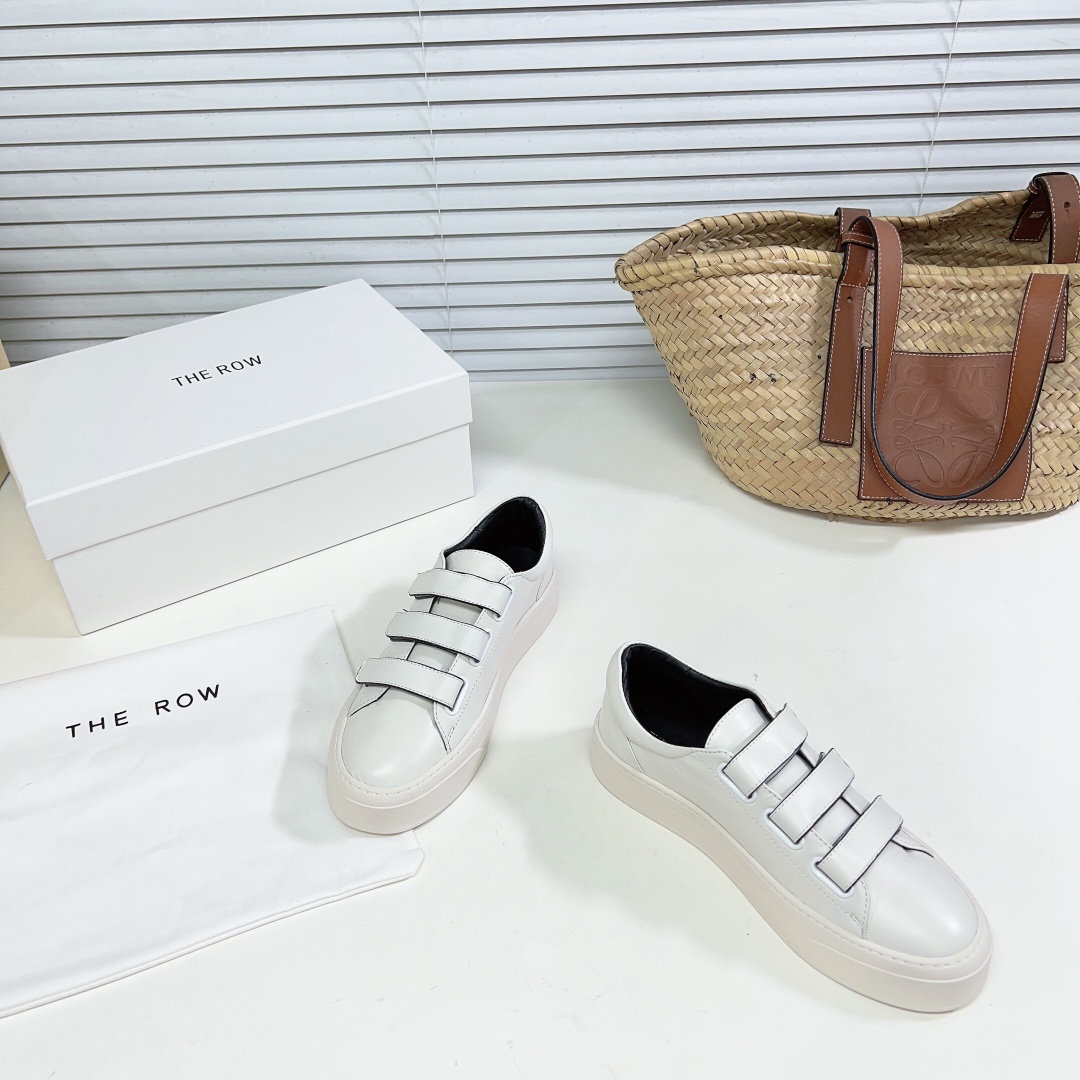 The Row Dean Strappy Sneaker In Leather - everydesigner