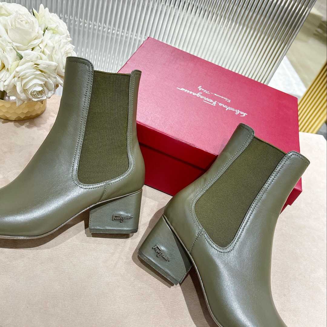 Ferragamo Leather Ankle Boot - everydesigner