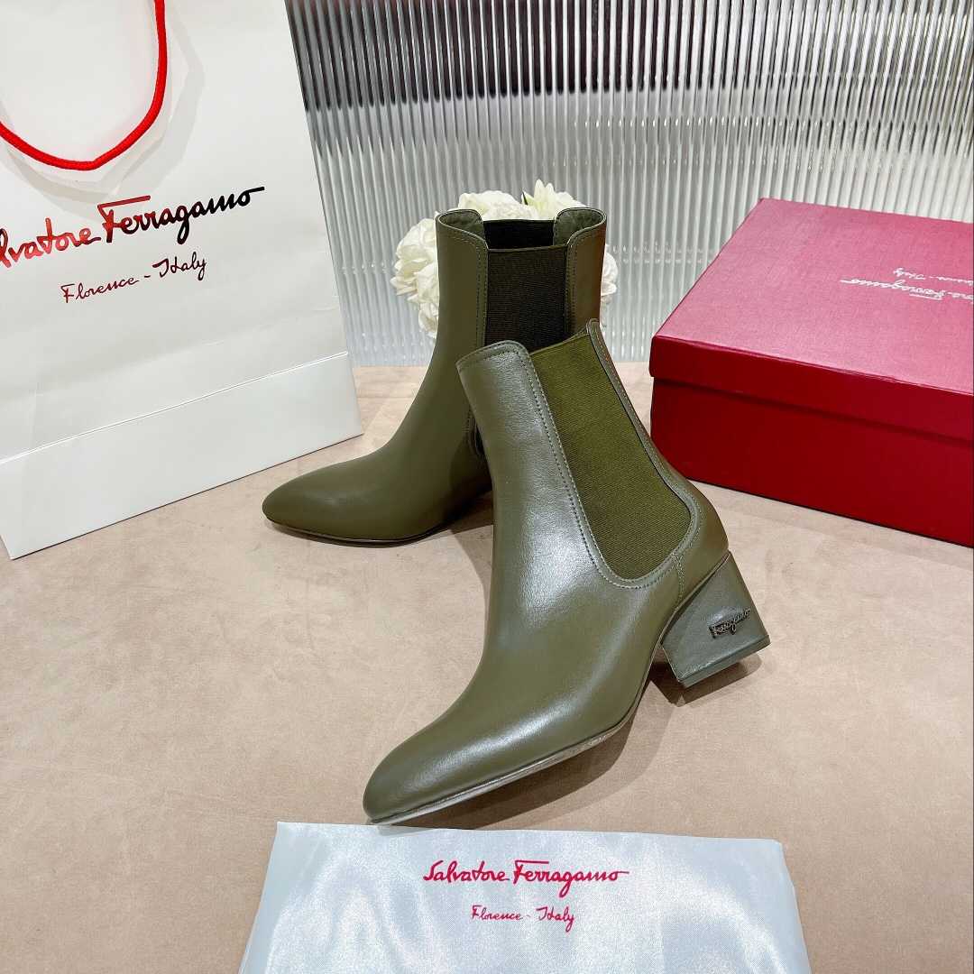 Ferragamo Leather Ankle Boot - everydesigner