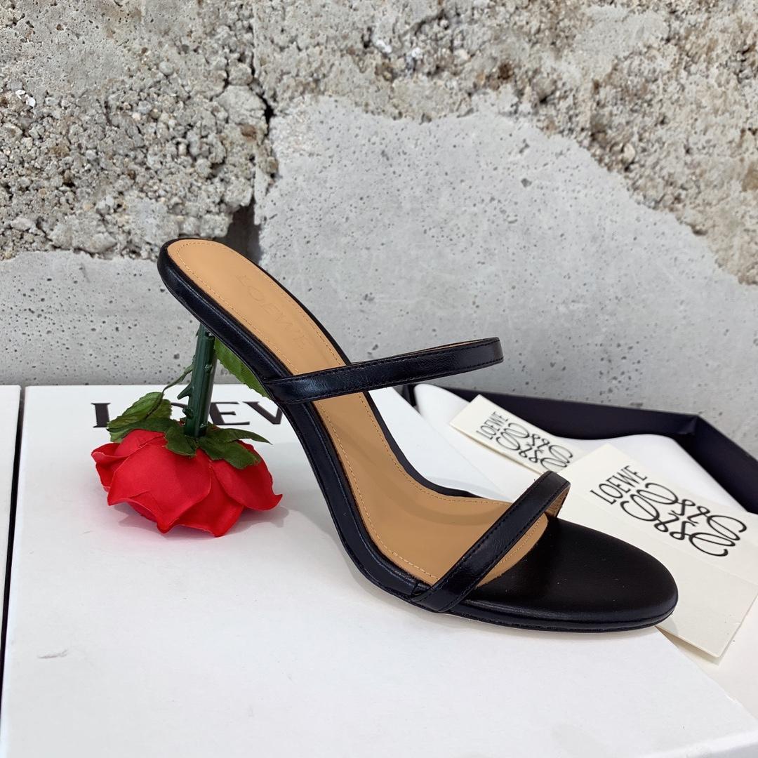 Loewe Rose Heel Sandal In Goatskin - everydesigner